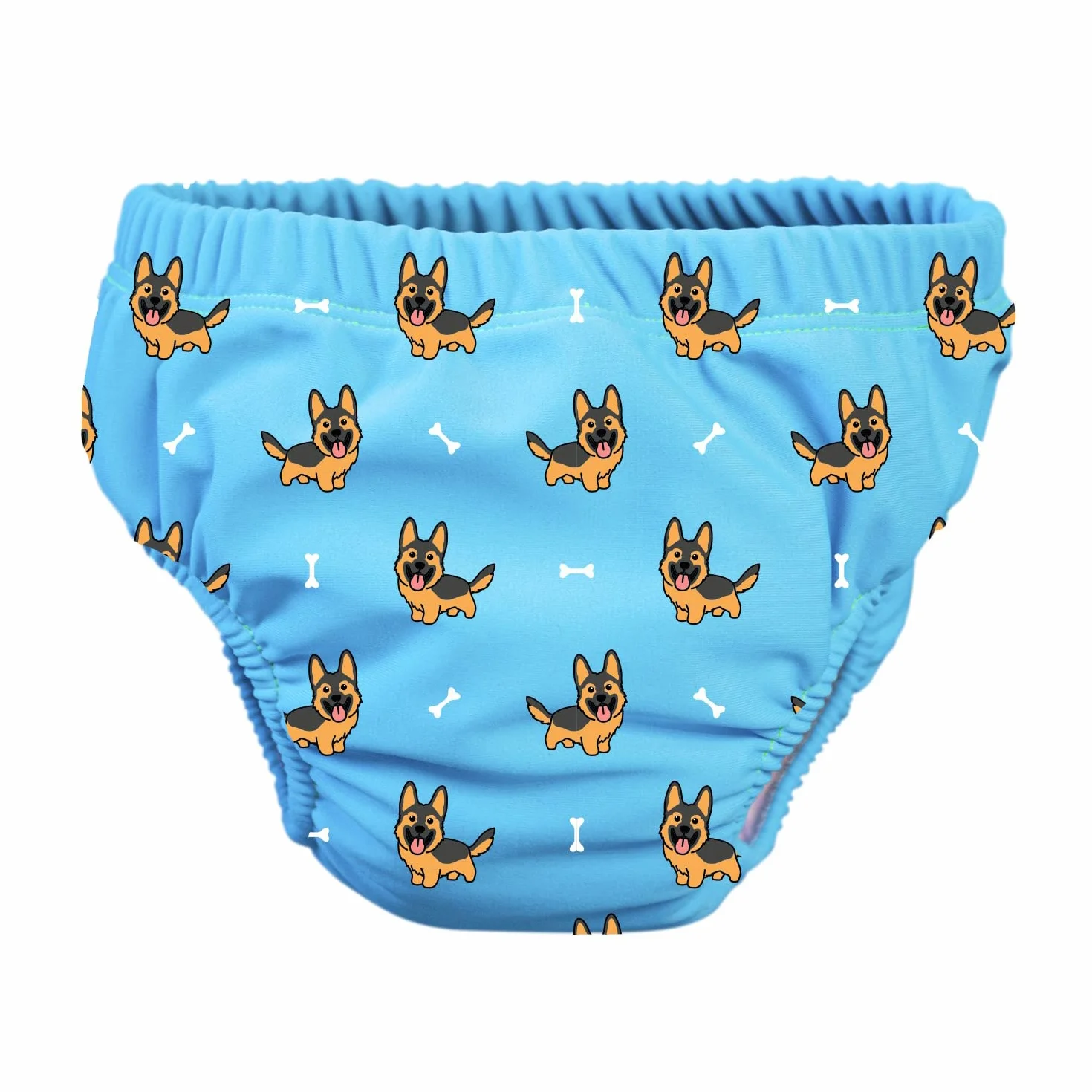 Pss! - Pannolino per Bambini per l'Acqua - Modello Blue Bubi - Per Bambini da 3 a 8 kg - Taglia L - Unisex - Design Multicolore -Assorbente e Riutilizzabile -Impermeabile e Confortevole - 1 Pièce
