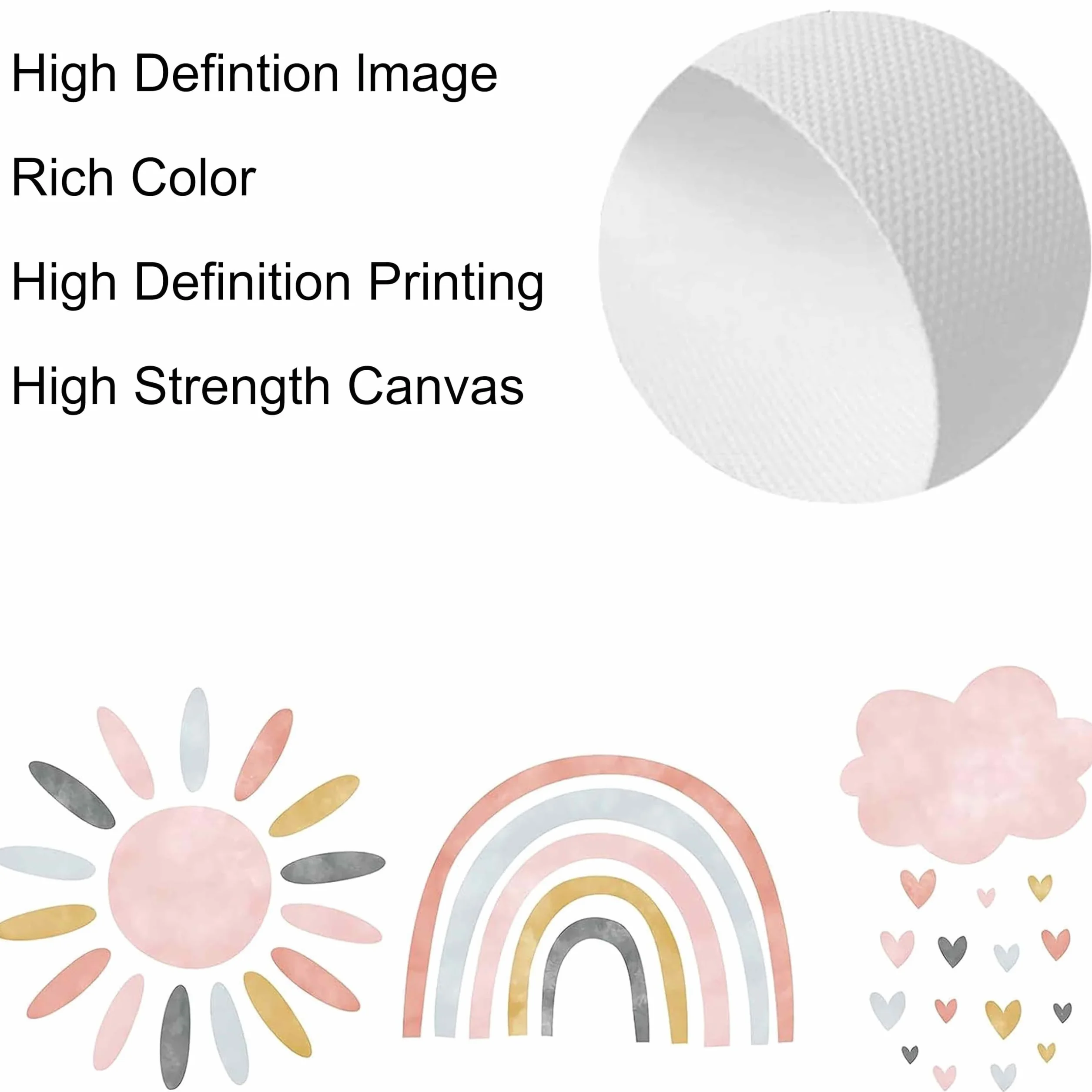 Set di 3 poster arcobaleno，Quadri Cameretta Bambino Poster Cameretta，decorazione per la cameretta dei bambini，formato A4