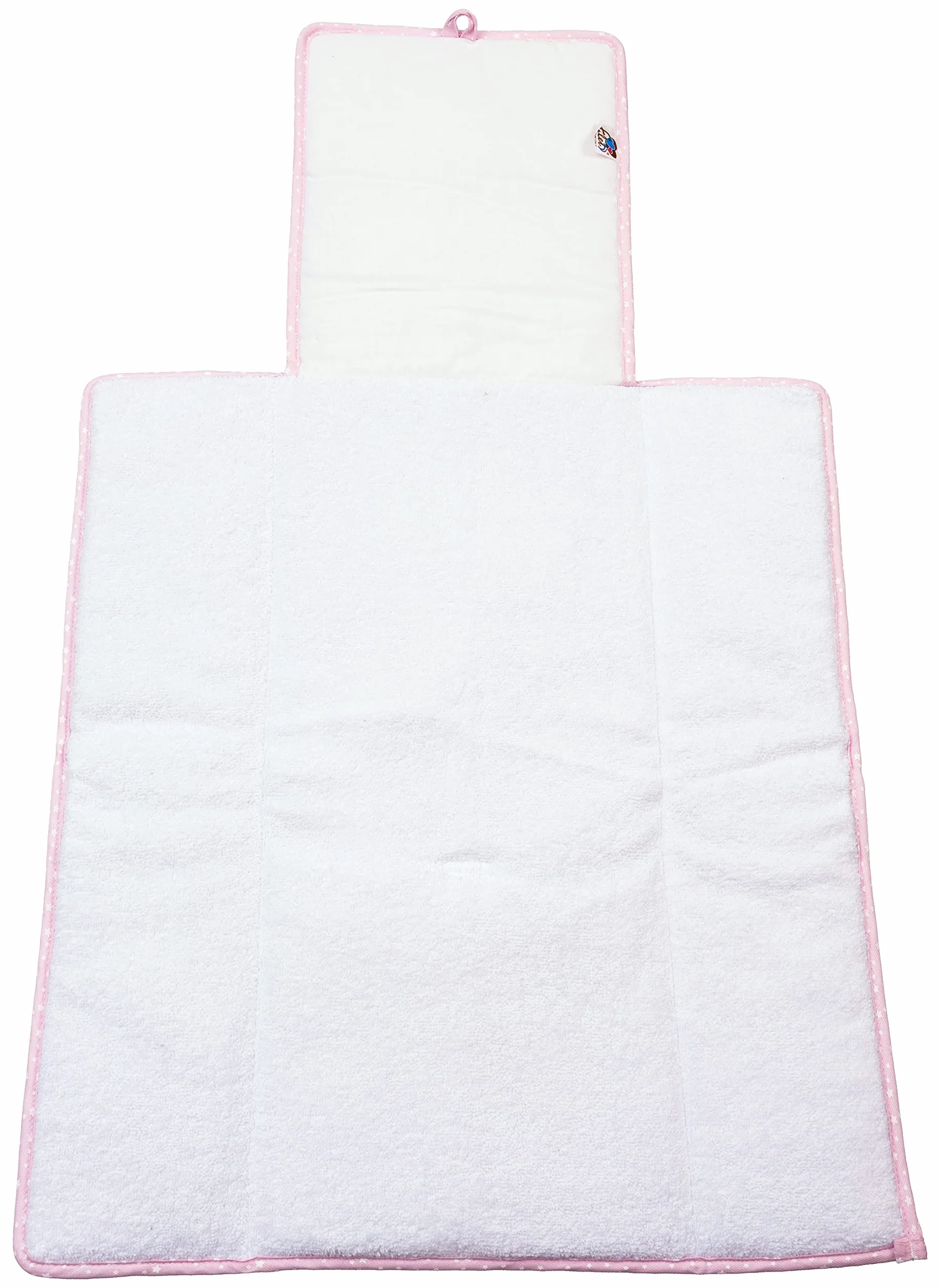 FILET P1519R- Fasciatoio Da Borsa I Morbida E Igenica Spugna I 100% Cotone I Prodotto Realizzato In Italia I Per Neonati/Prima Infanzia - Bianco, Rosa