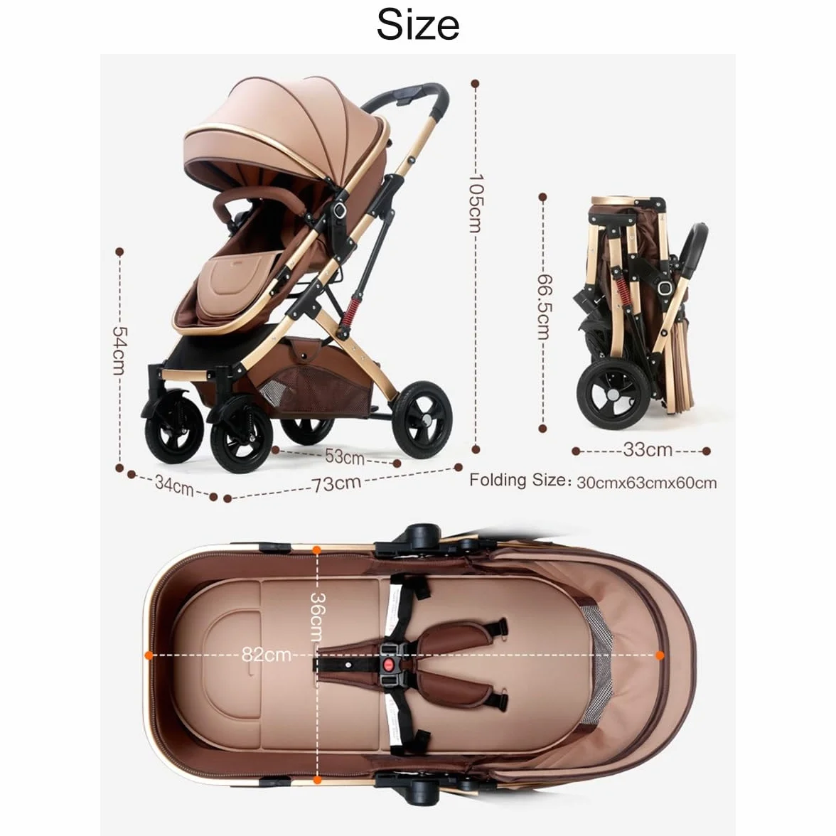 LEIYTFE Passeggino Doppio per Bambini Passeggino Gemellare Staccabile Side By Side, Carrozzina Leggera con Sedute Reversibili,Passeggino Tandem per Bambini (Color : Grey)