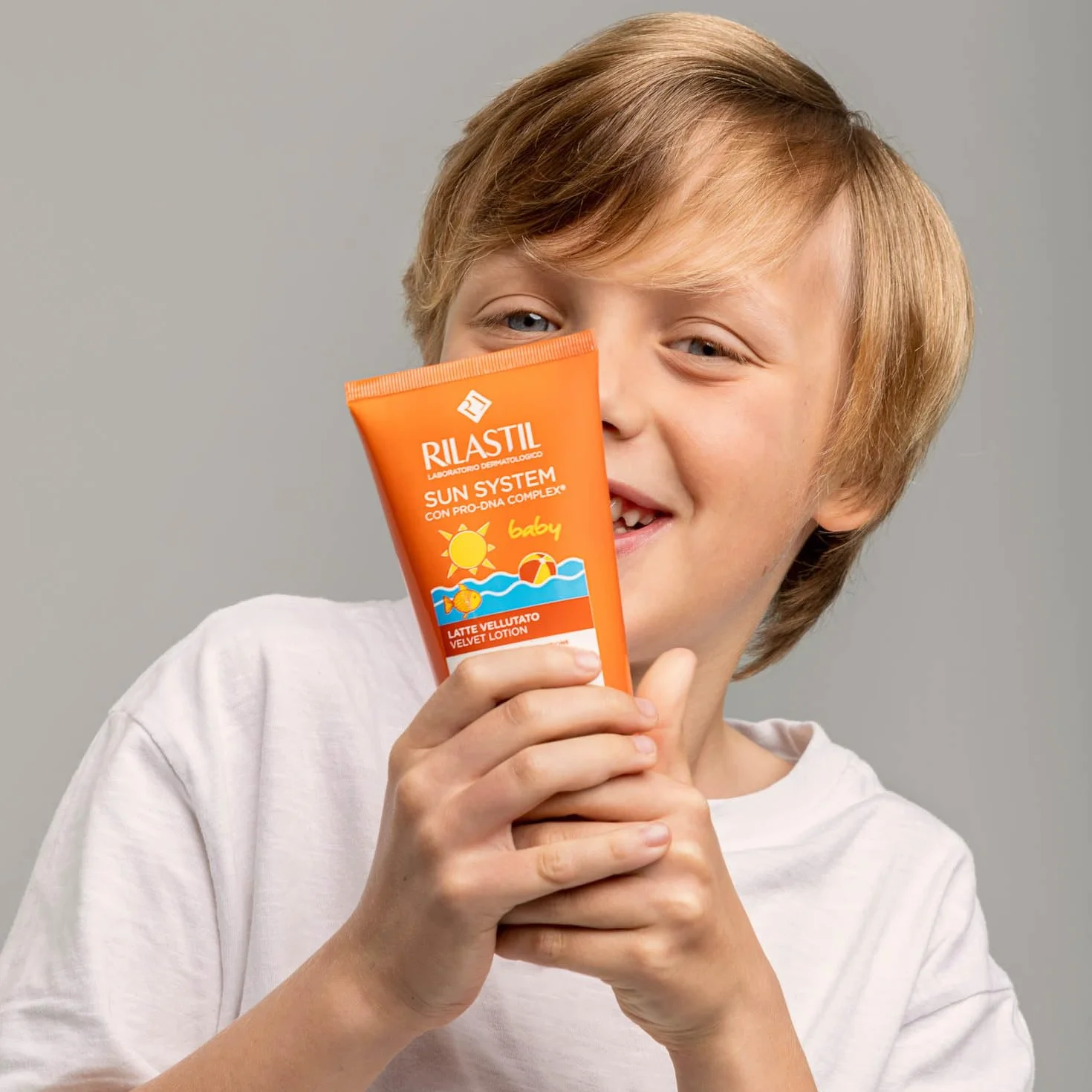 Rilastil Sun System Baby Latte Vellutato per Pelle Sensibile del Bambino, Resistente all'Acqua, Protezione Molto Alta, SPF 50+