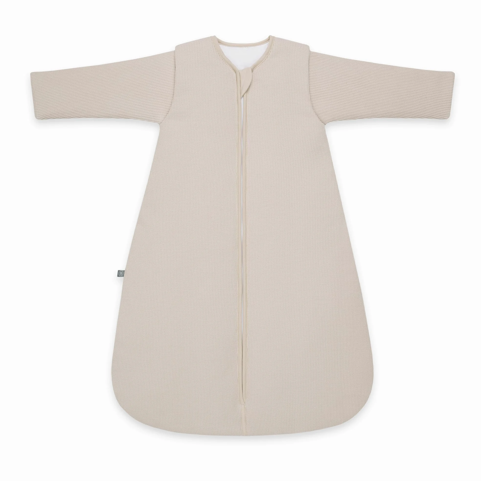 emma & noah Sacco nanna invernale 3,5 TOG, sacco a pelo per neonato, in diversi colori, in cotone biologico, certificato Oeko-TEX, maniche rimovibili, sacco a pelo per neonati (Essential beige, 60 cm)