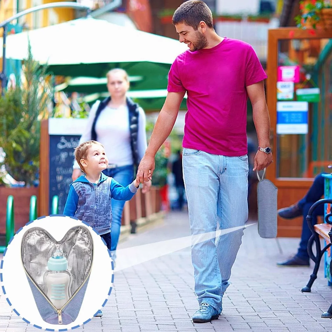 XPEX Borsa Termica Isotermica per Biberon e Neonato - Borsa Termica con Strato Isolante per Allattamento（Viola）