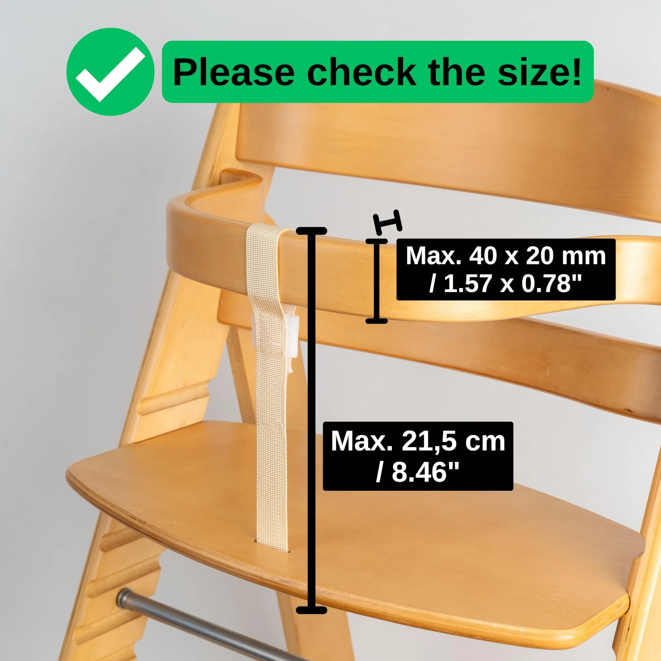 Set cintura inguinale e protezione per imbracatura per seggiolone, confezione da 2, beige, cintura per imbracatura compatibile con Hauck Alpha Beta, Stokke Tripp Trapp, roba Sit Up