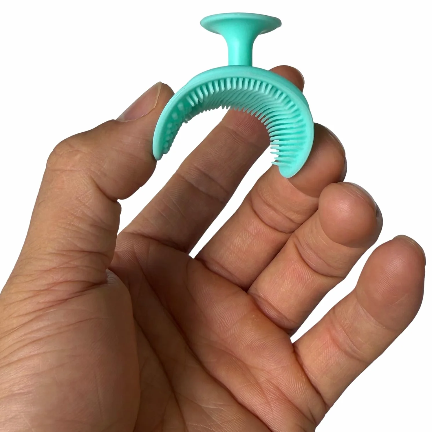 Spazzola per il viso manuale per Adulti,Spazzola per il bagno del bambino,Spazzola per il massaggio del cuoio capelluto del bambino,Spazzola integrata in morbido silicone (Blu+Rosa+Verde)