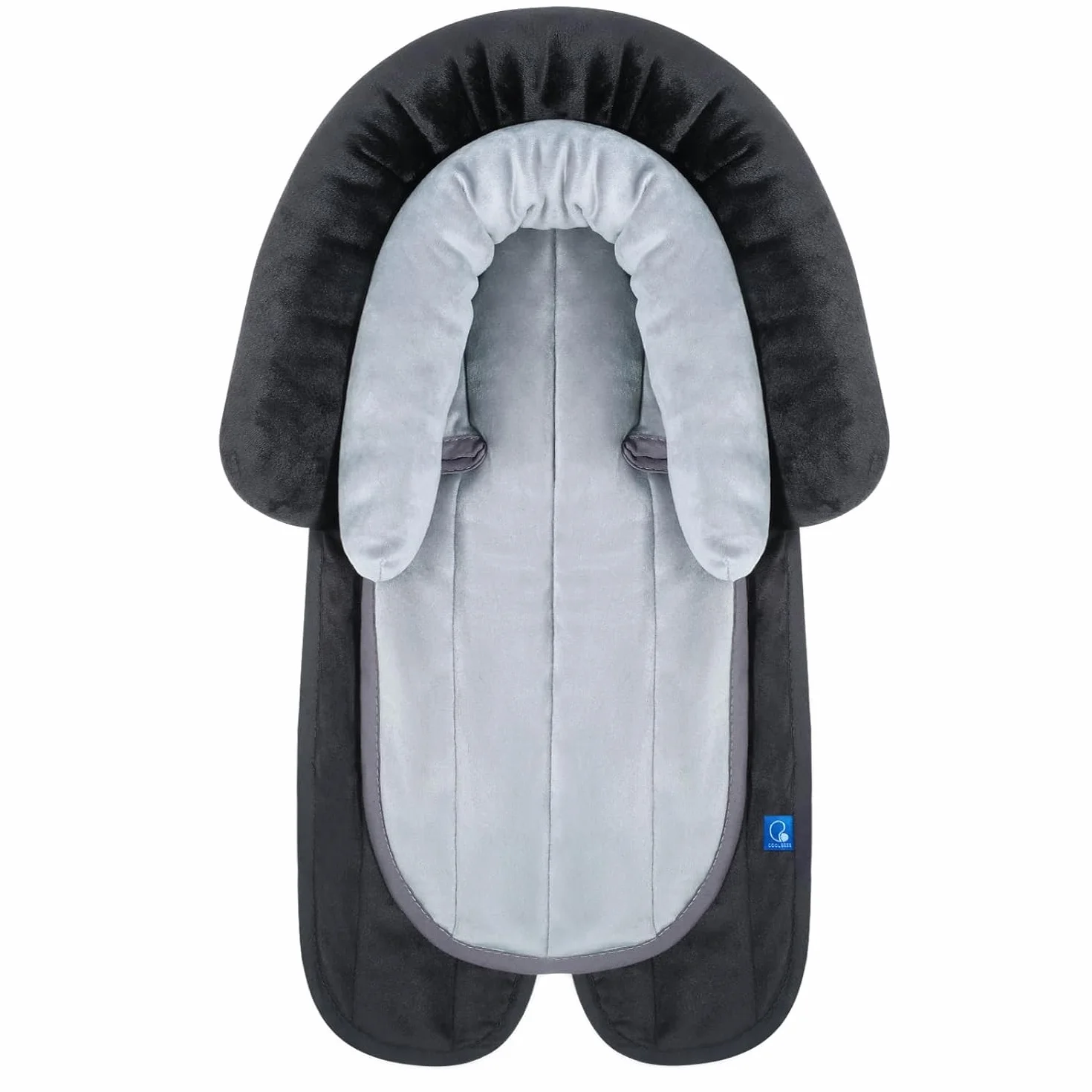 INFANZIA Riduttore per seggiolino 2 in 1, universale, per tutti i passeggini, per neonati, poggiatesta per ovetto e seggiolini auto, ideale per tutte le stagioni, 51 x 30 cm, nero