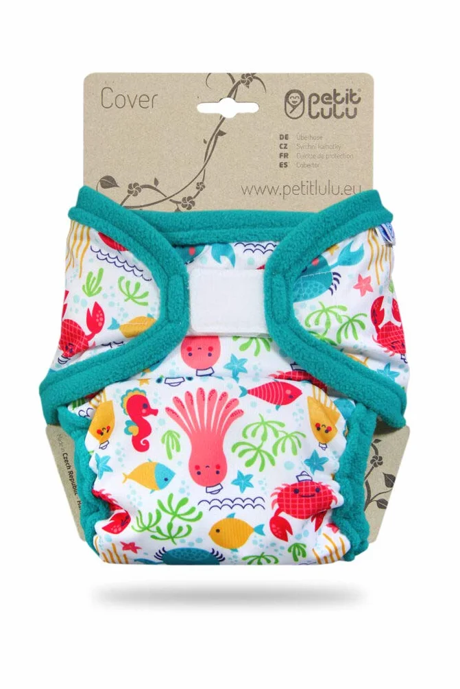 Cover Petit Lulu | Taglia XL | Hook & Loop | Pannolini lavabili | | Pannolino di stoffa | Prodotto in Europa (Lagoon)