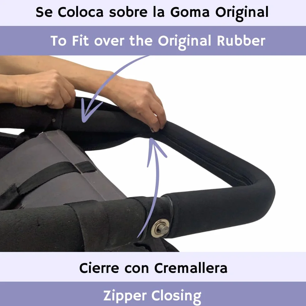 PROTEC TIF | Copertura in Neoprene coppia Poggiapiedi Compatibile con il Bugaboo Cameleon 1, 2 e 3 | Si applica sopra la gomma originale |