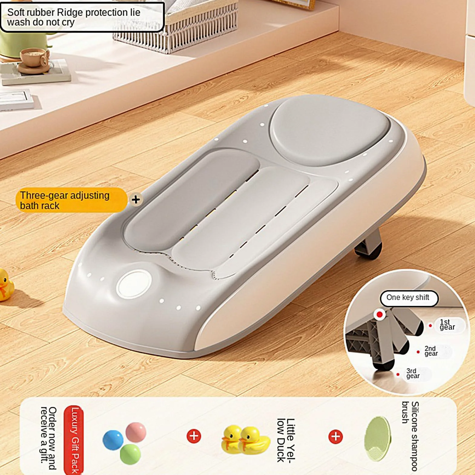Supporto da bagno per l'infanzia Supporto da bagno con rilevamento | Seggiolino da vasca per bambini con regolazione di altezza a tre livelli Doccia per bambini in casa, viaggio, hotel