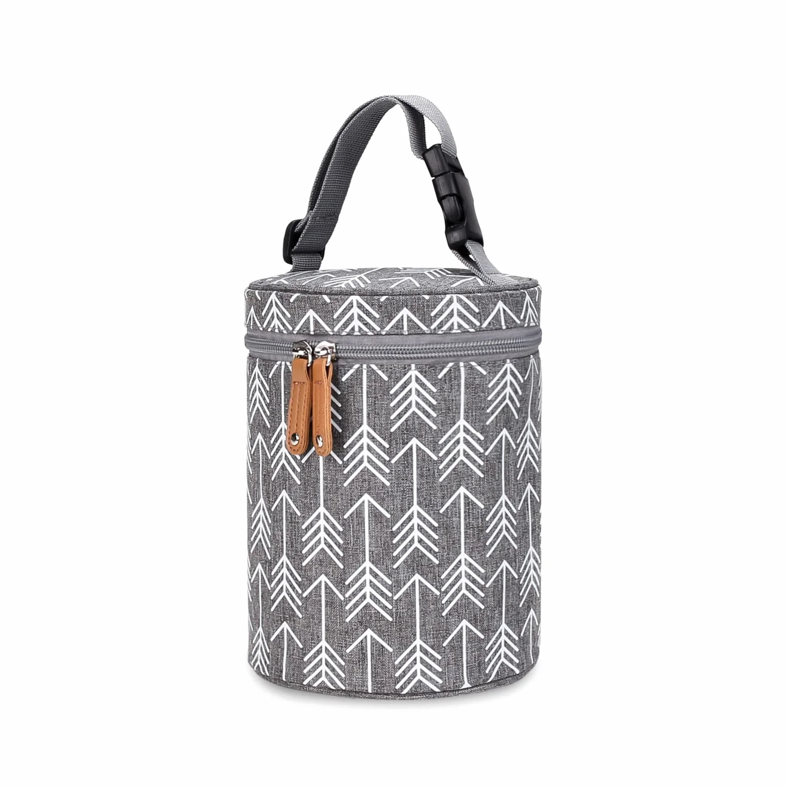 SONARIN Borsa Termica Portatile per Biberon e Bottiglie, Impermeabile e Isotermica, Tasca con Manico per Viaggi, Calda e Fredda (Grigio)