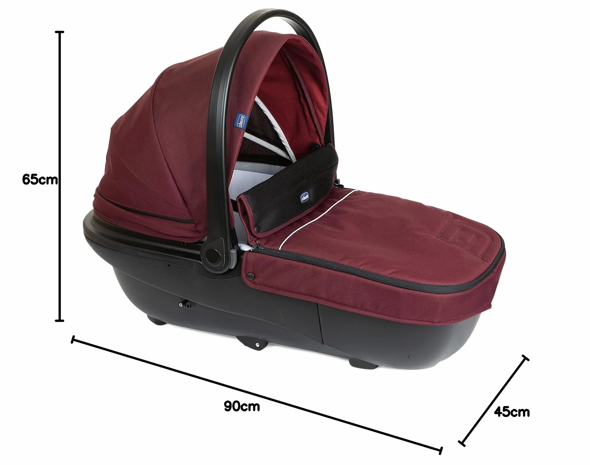 Navicella Activ3, Ampia e Imbottita Navicella Per Passeggino Activ3, Con Sistema di Aerazione, Schienale Reclinabile, Per i Primi Giorni di Vita Del Bambino