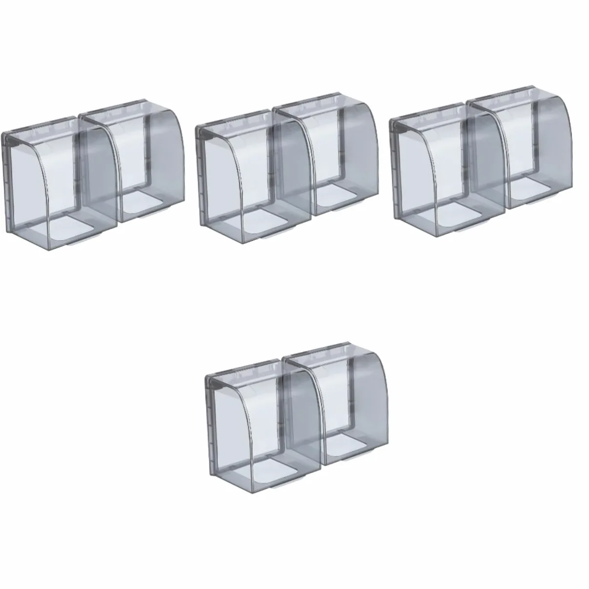 Tofficu 4 Set Copripresa Adesivo Per Esterni E Interni Protezione Elettrica Per Bagno Cucina E Ufficio Design Compatto E Resistente Spruzzi 2 Pezzi*4