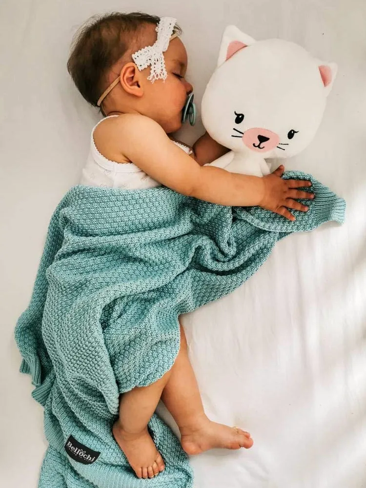 Bellochi Premium Copertina per Neonato - 100% Bamboo - Coperta Estiva Neonato Morbida per una Ragazza o un Ragazzo - Comodo Arioso Fatto a Mano - 100x80 cm - Freshwind