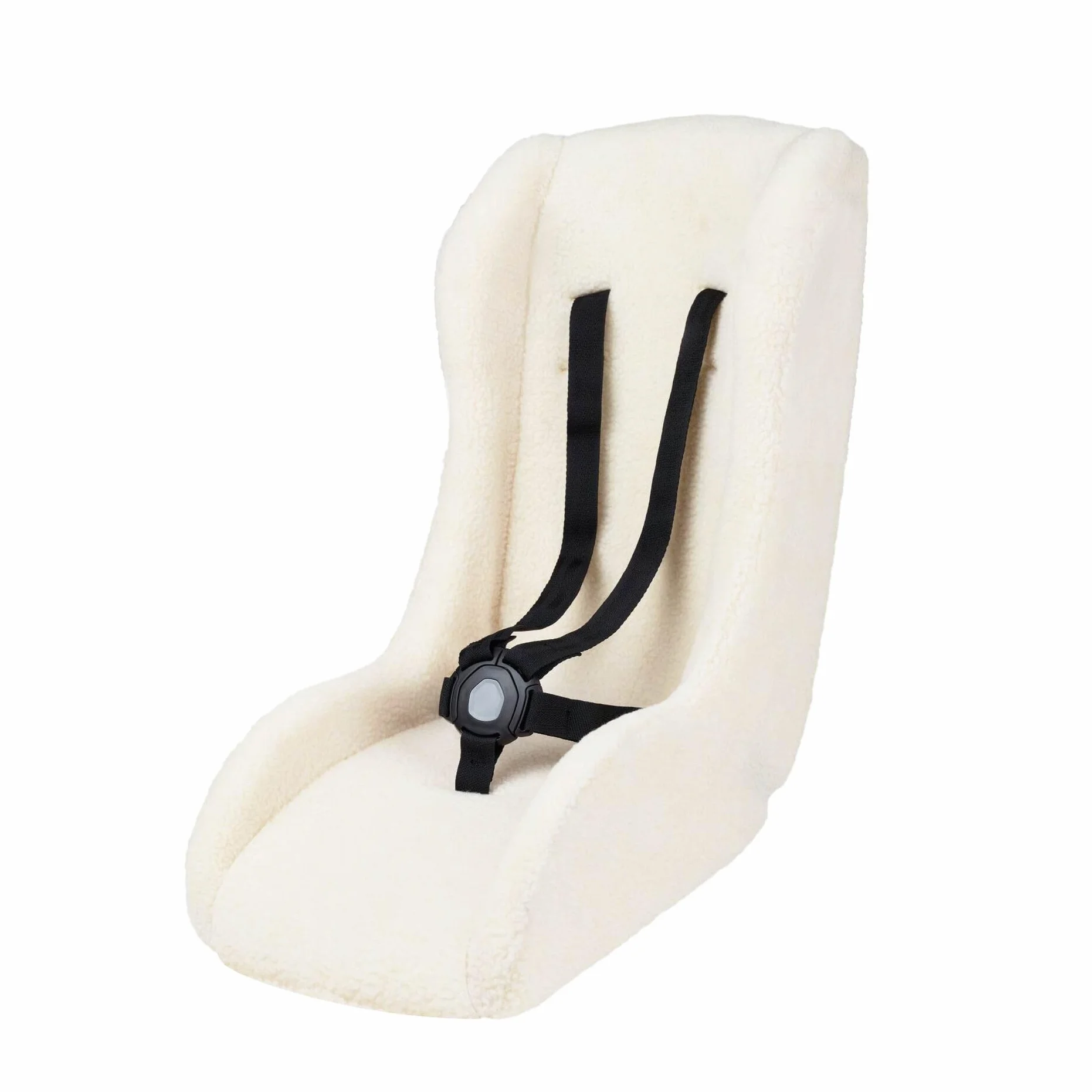 POLISPORT 8015000021 – Mini Pelican Fleece Riduttore Seduta Bebè con Cintura a 5 Punti per Rimorchio, Passeggino e Bici Cargo – Caldo, Sicuro e Compatibile per Bambini da 7 a 18 Mesi, Bianco
