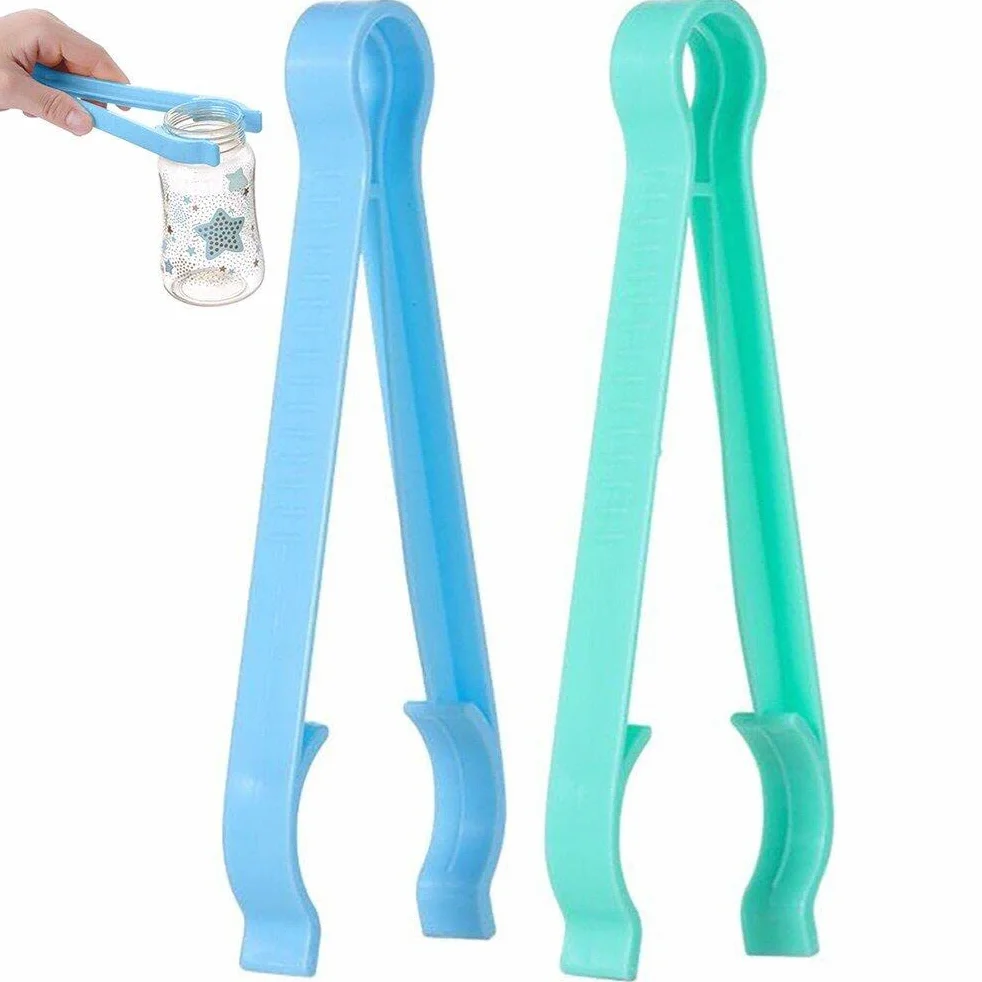 Pinze 2 Pezzi Pinze per Bambini Infantile per Alimentazione per Bambini Morsetto Clip per Biberon per Alimentazione di Latte Morsetto Clip di Ciuccio Anti -Slip
