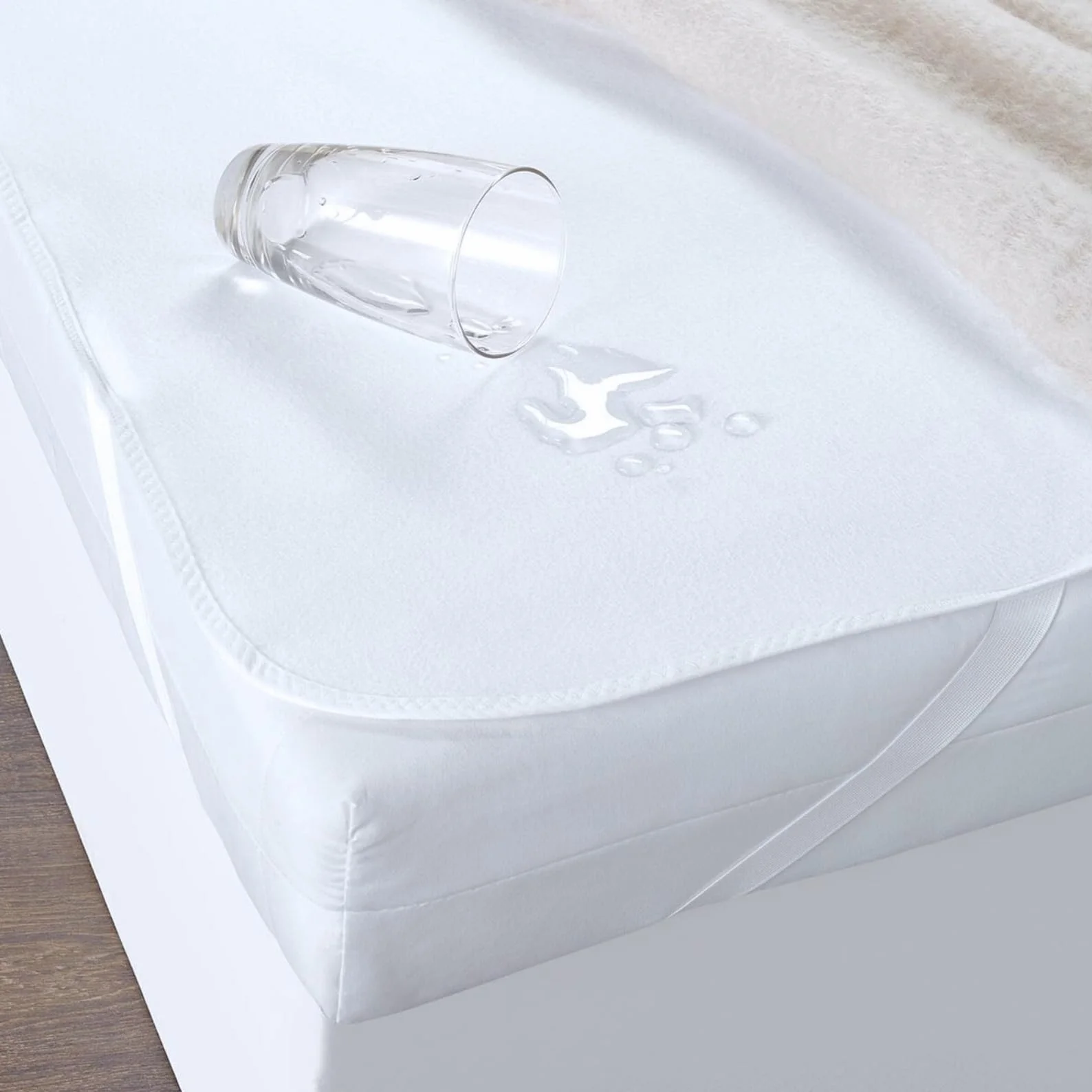 Andrea Simone Coprimaterasso 70 x 140 cm, 70% cotone, lavabile, 70 x 140 cm, impermeabile, 70 x 140 cm, lavabile, protezione dall'umidità, traspirante