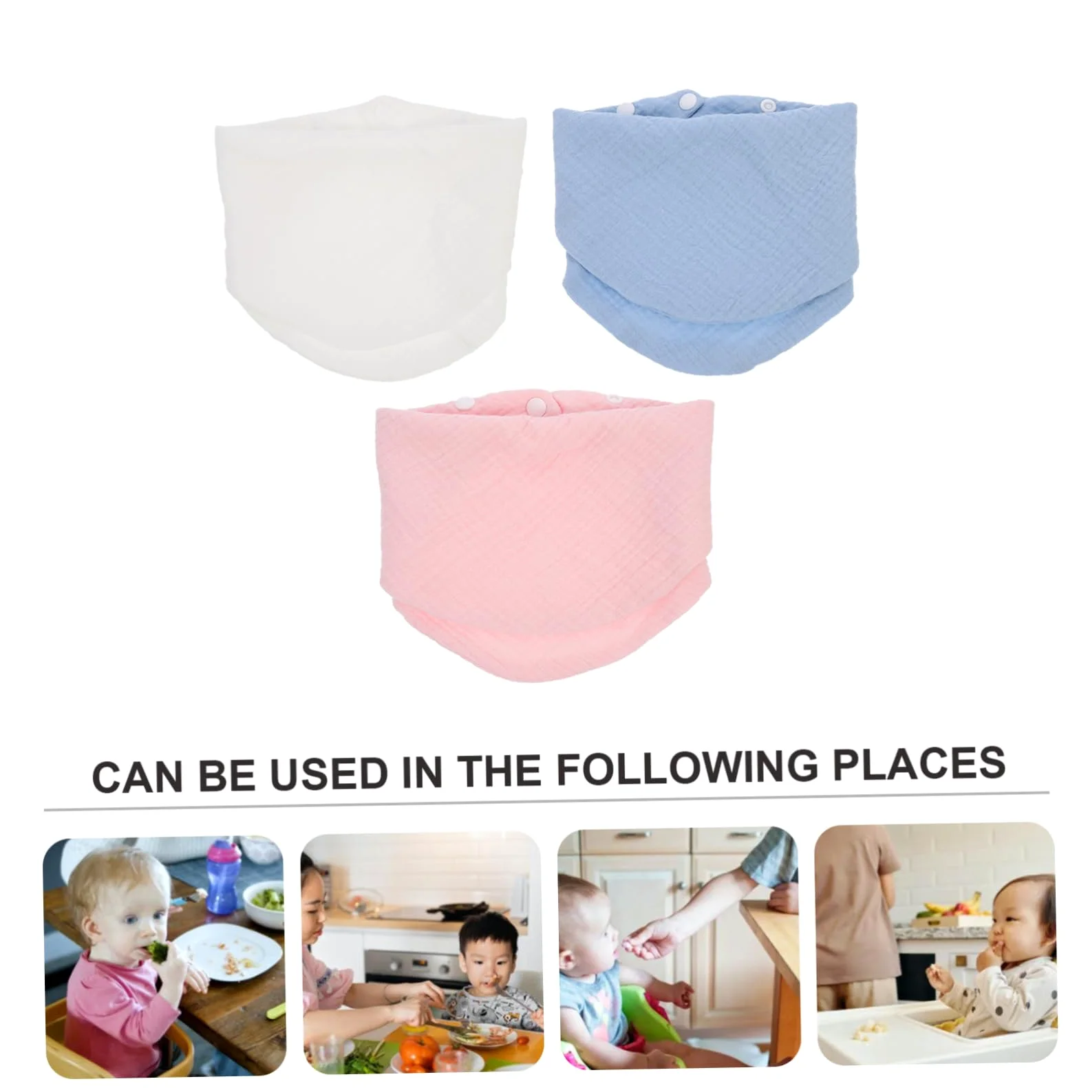 ifundom 9pezzi Bavaglini Bandana Morbidi e Assorbenti Per Cotone Muslin Per Alimentazione e Ruttini Proteggono Liquidi e Mantengono Collo Asciutto