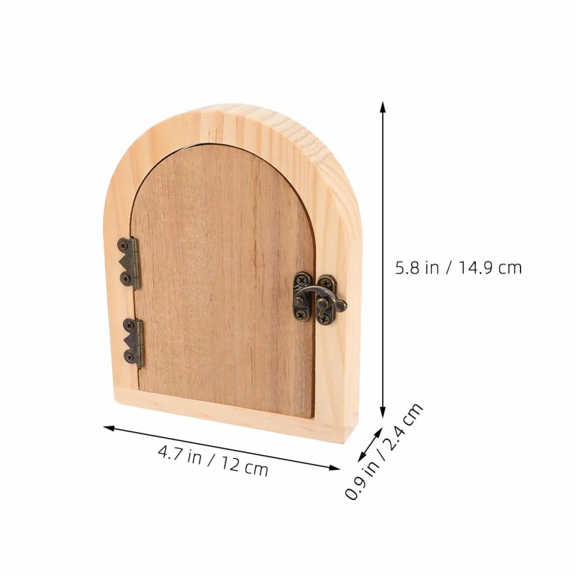 Copripresa Elettrica Porta Fiabesca in Legno 2 Pezzi Khaki | Design Nascosto Decorativo, per Superfici Murali Varie, Previene Contatto Accidentale