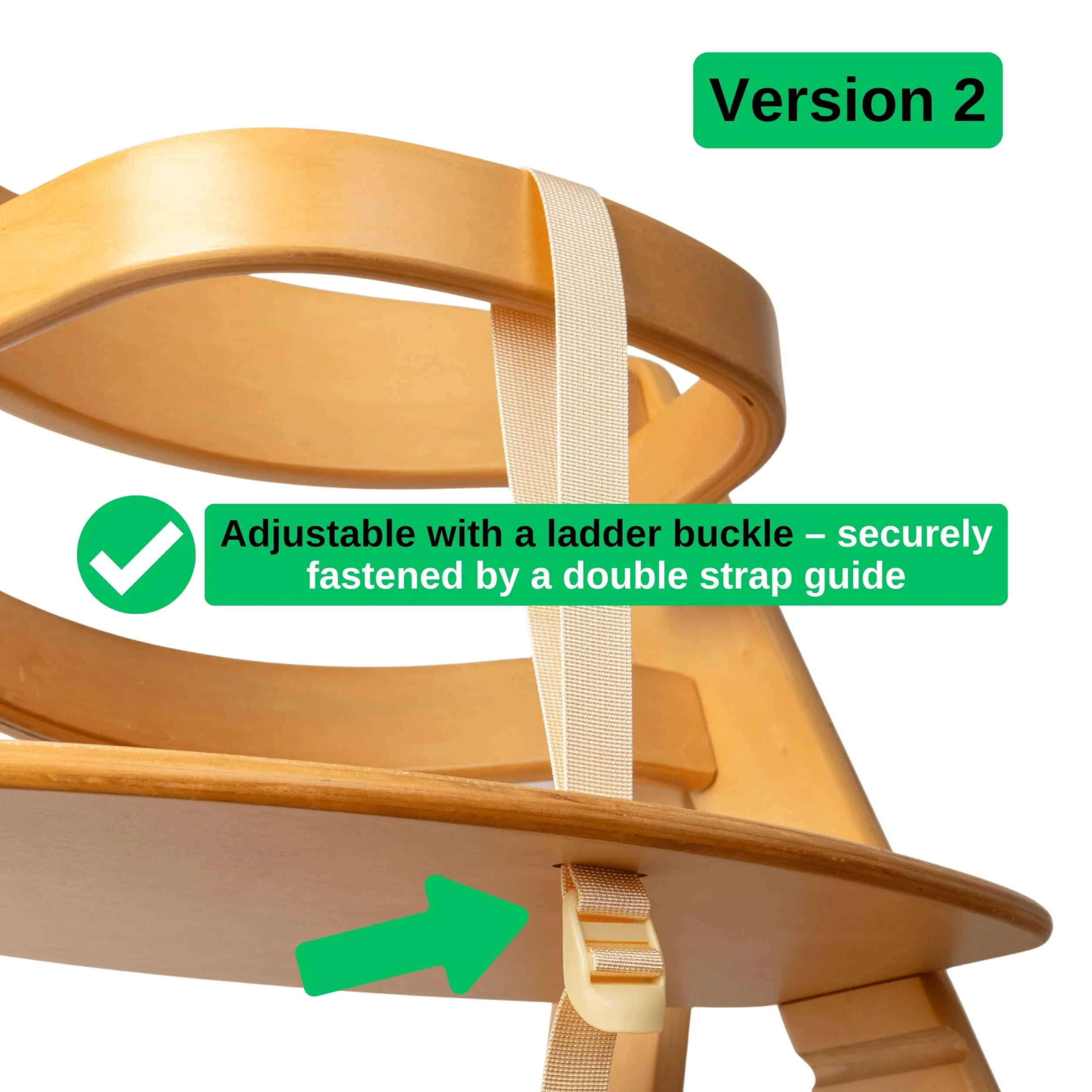 Set cintura inguinale con protezione cintura per seggiolone, confezione da 3, in beige, due cinture compatibili con Hauck Alpha Beta, Stokke Tripp Trapp, roba, Kinderkraft, ecc.