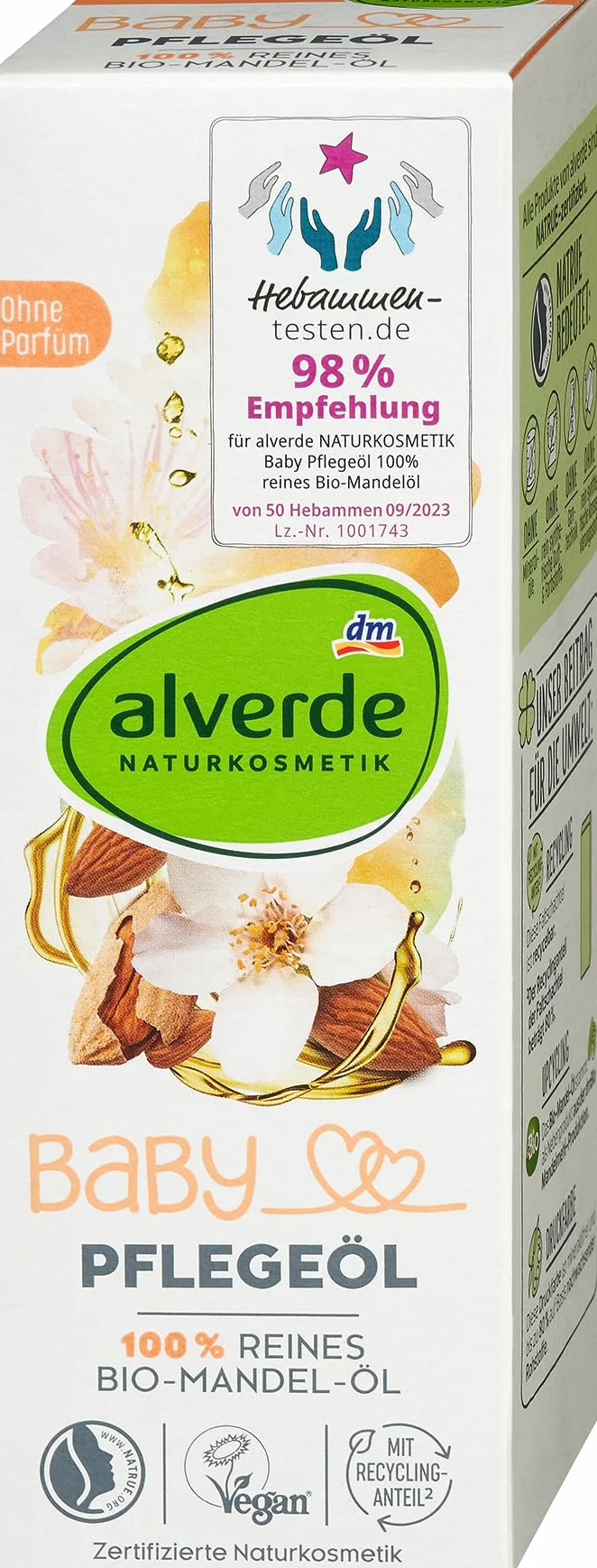 alverde Baby - Olio di mandorle biologico puro al 100%, 100 ml