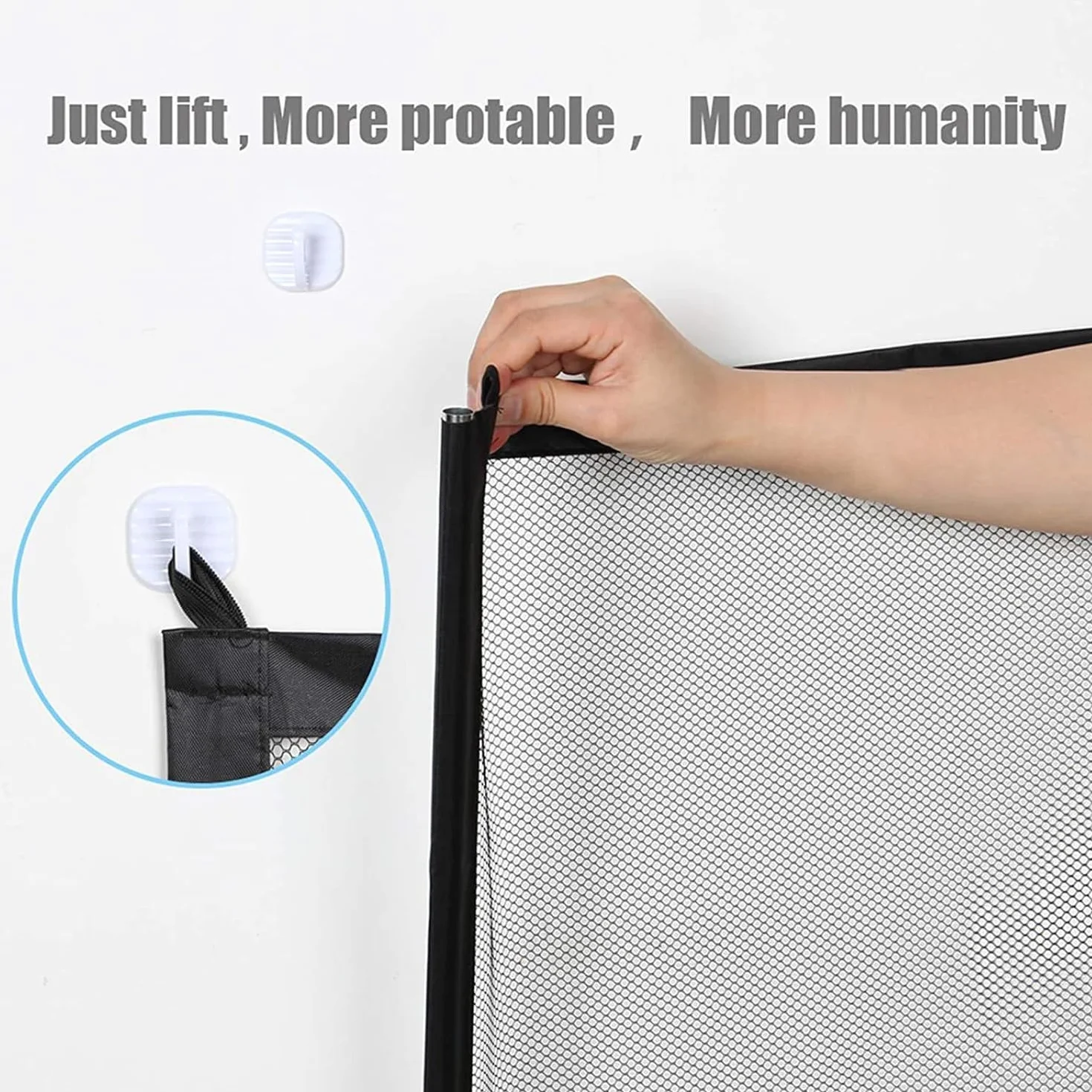 Barriera di Sicurezza Estensibile,Portatile Pieghevole Dog barriera di sicurezza,Cancelletto Portatile Pieghevole in Rete per Cani, animali domestici con base autopulente,Barriera (180 * 72 cm)