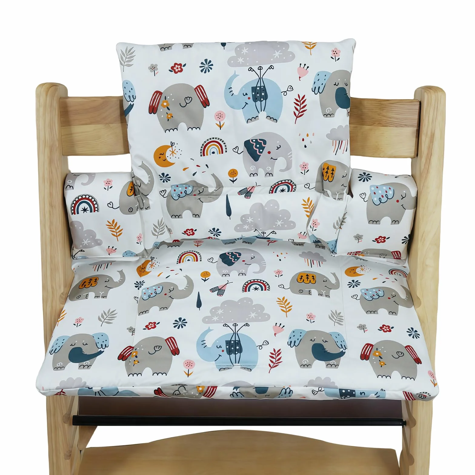 Cuscino per Seggiolone per Bambini per Stokke Tripp Trapp, Set di 2 Cuscini Impermeabili per Seggiolone, Cuscino Seduta Morbido Rimovibile per Neonati, Facile da Pulire, Facile da Fissare