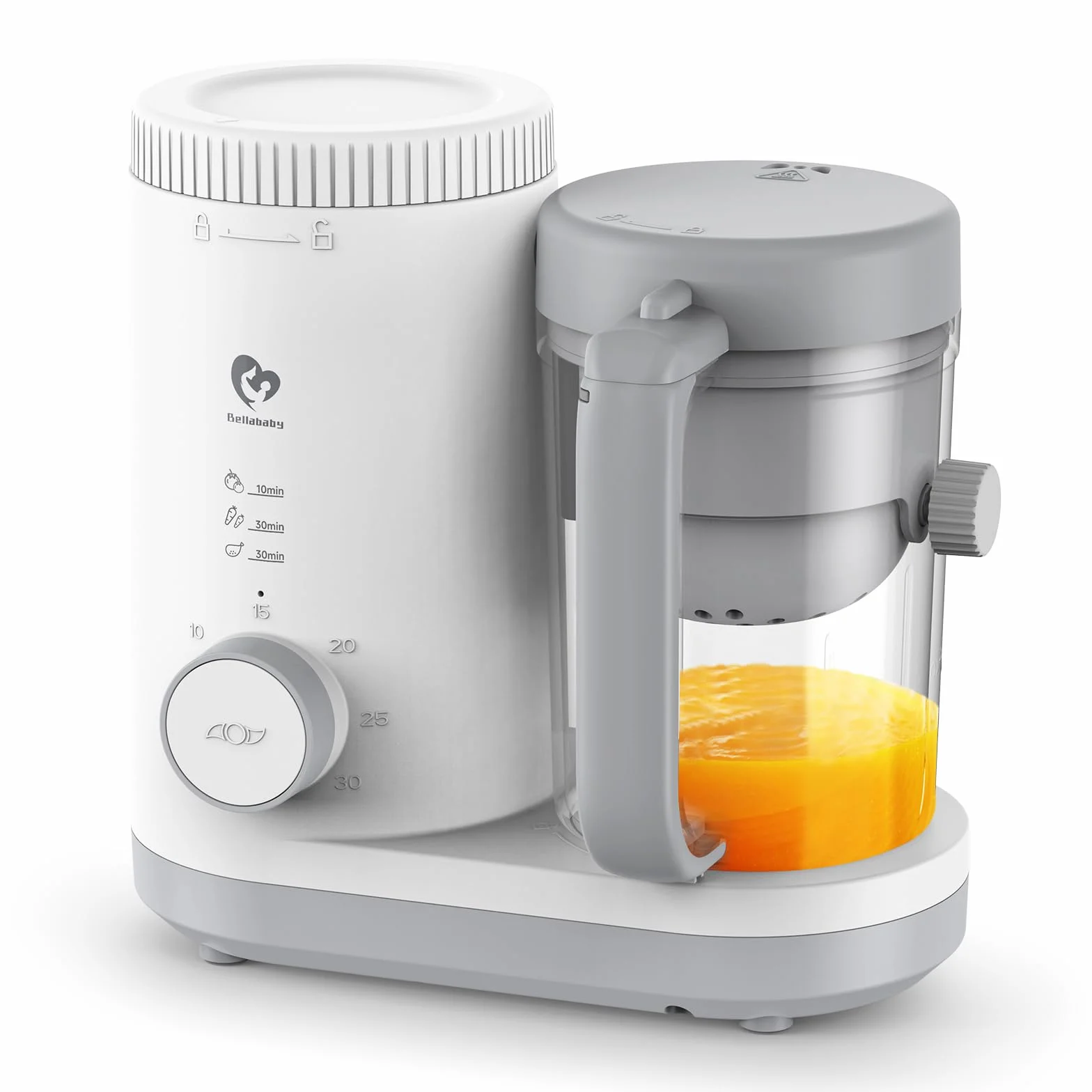 Cuocipappa Mixer Multifunzione Omogeneizzatore Cuoci Pappa per Neonati con Cestello per Vapore Reversibile,Funzionamento Semplice con un Solo Pulsante