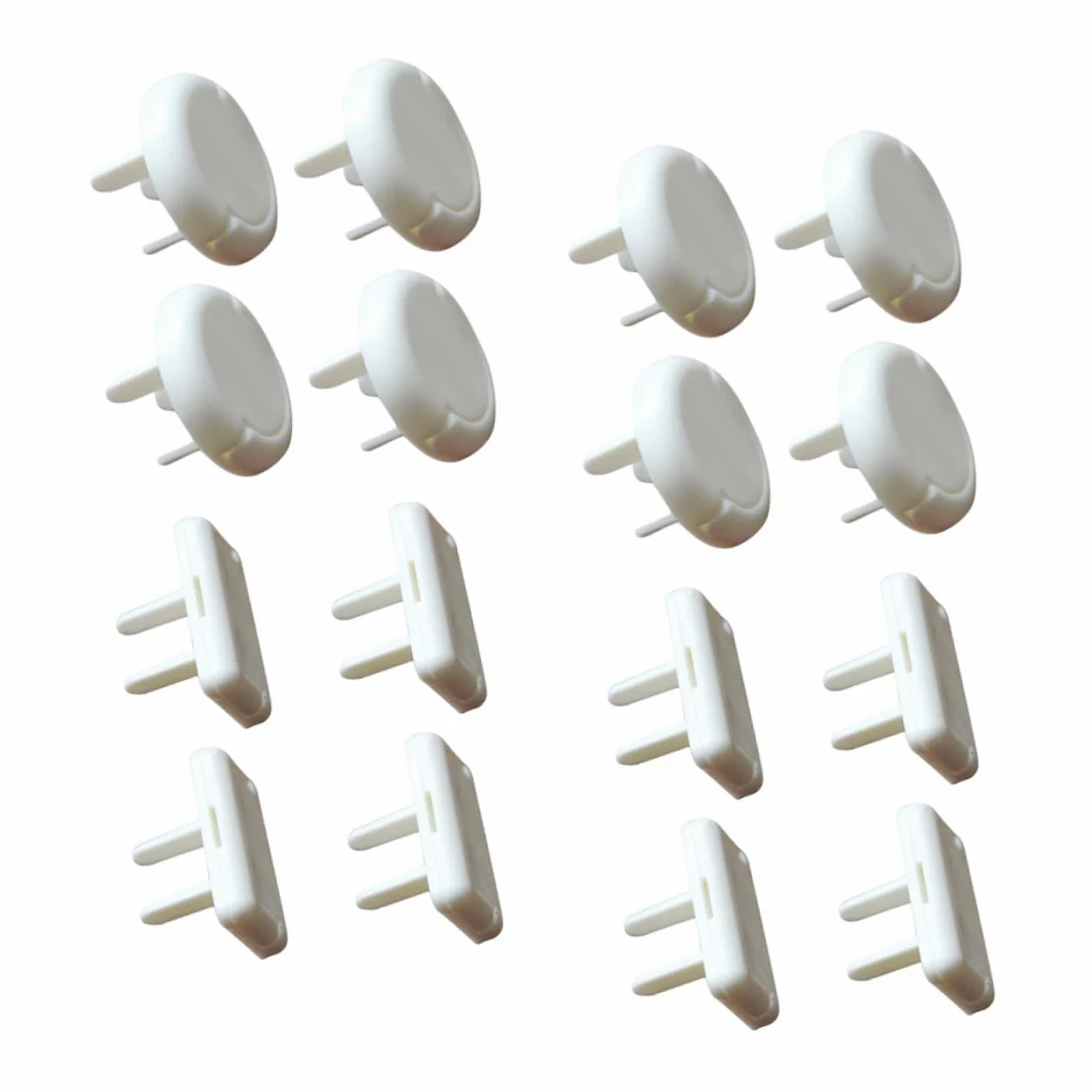 Copriprese di Sicurezza per Prese Elettriche Ragazzo Ragazza 60 Pezzi | Abs Bianco, Adatto a Socket e Outlet, Inserimento Saldo, Confezione da 60