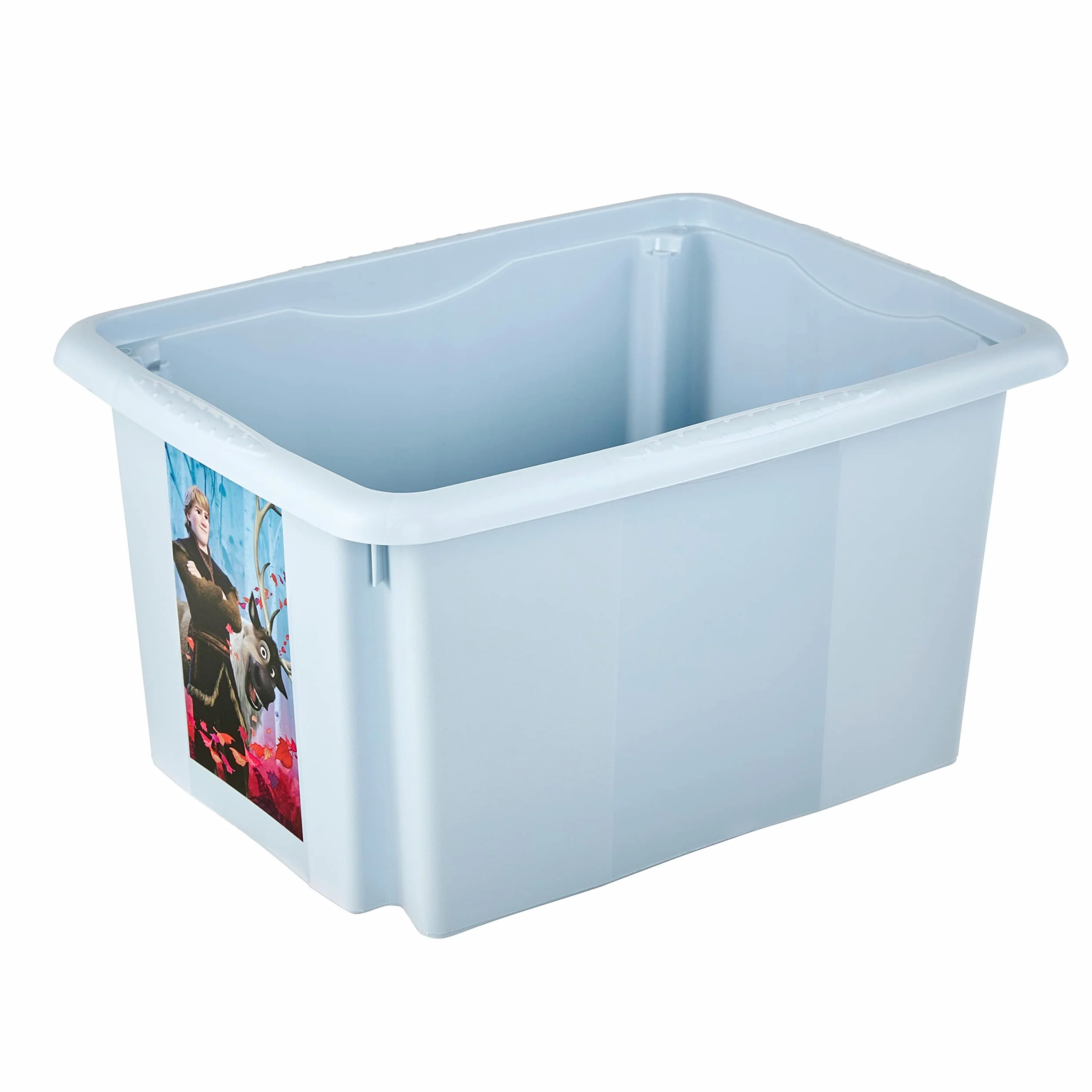 keeeper Frozen 2 - Scatola portaoggetti con coperchio, girevole e impilabile, per bambini, 15 l, colore: Blu