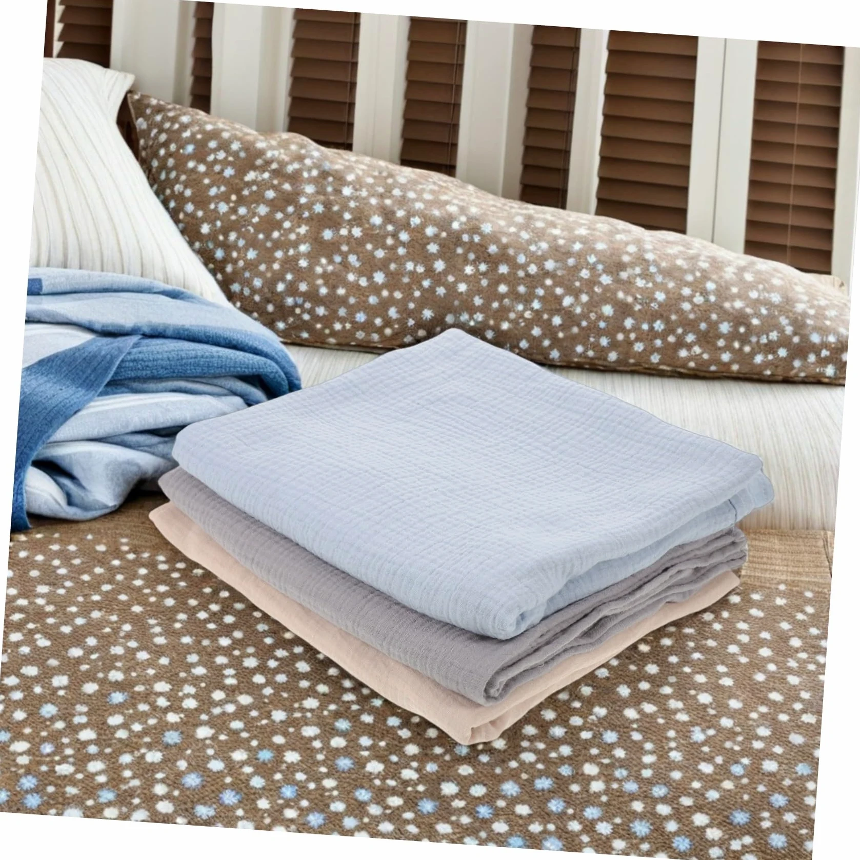 Hohopeti 3 Pezzi Coperta Mussola per Ragazzo Ragazza Morbida Traspirante e Sicura Fascia Ragazzo Ragazza Unisex per Sonno e Nanna Confortevole
