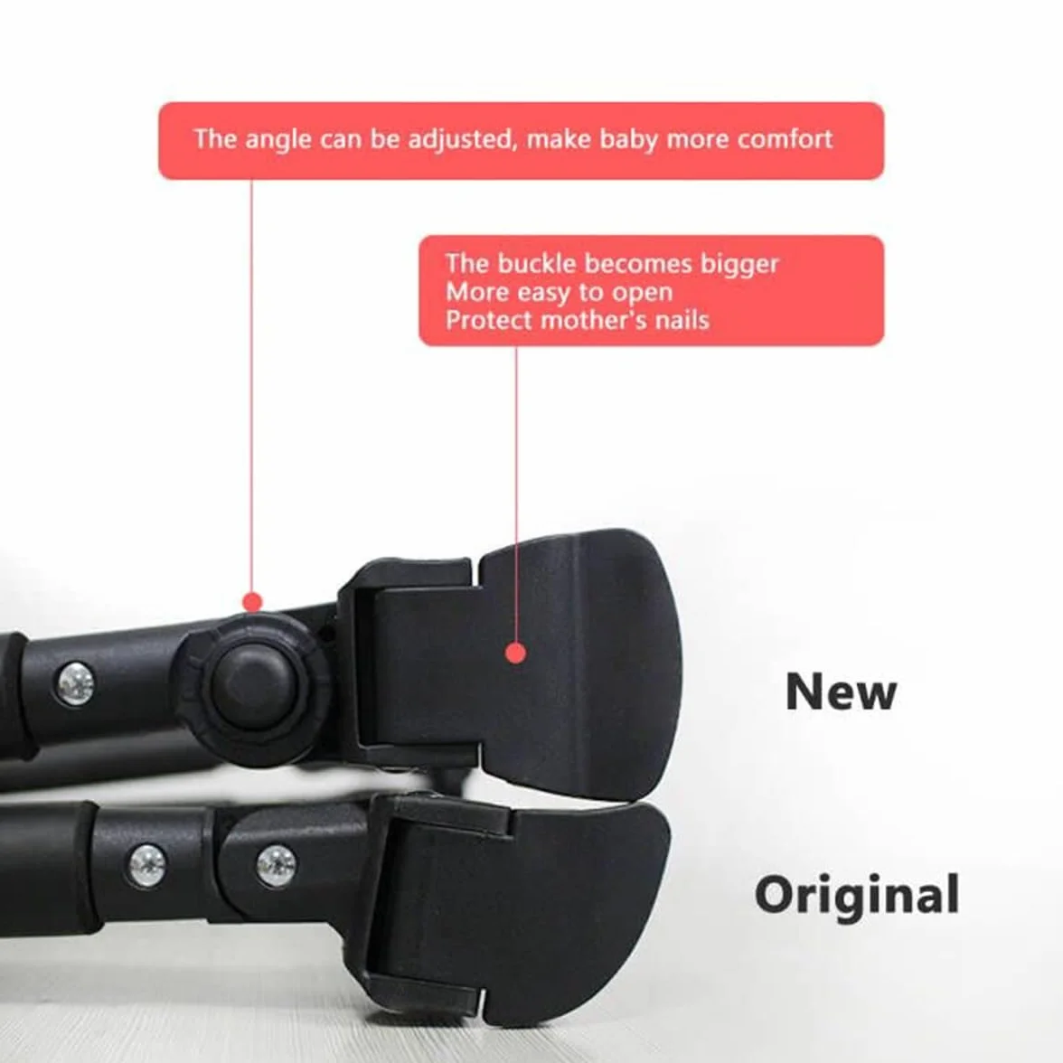 Barra paraurti regolabile per passeggino, compatibile con Babyzen YOYO2 YOYO+, ROMIRUS, pelle sintetica in poliuretano