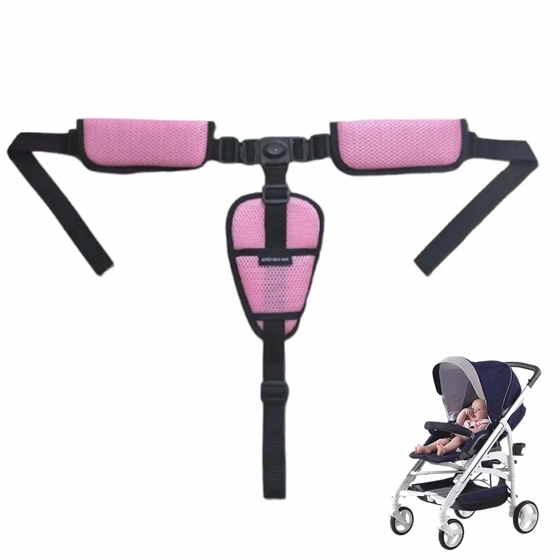 Cinture Passeggino Universali, Cintura di Sicurezza per Bambini Imbracatura per Seggiolone a 3 Punti Regolabile Seggiolino Cinghie Passeggini Anticaduta Adatta per Seggioloni Auto Carrozzine