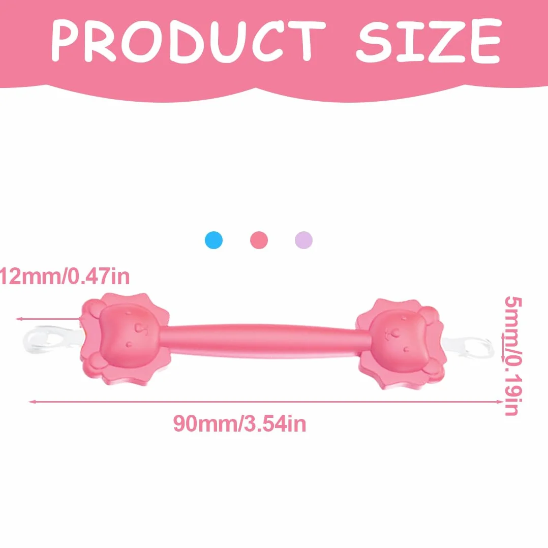 3 pezzi Nasenreiniger Baby, Igienico, Adatto per Casa e Viaggi, Silicone Orange Booger Remover Stick di Rimozione del Cerume, Uso Sicuro per la Cura del Neonato, Orecchie Bambini, Ear Cleaner