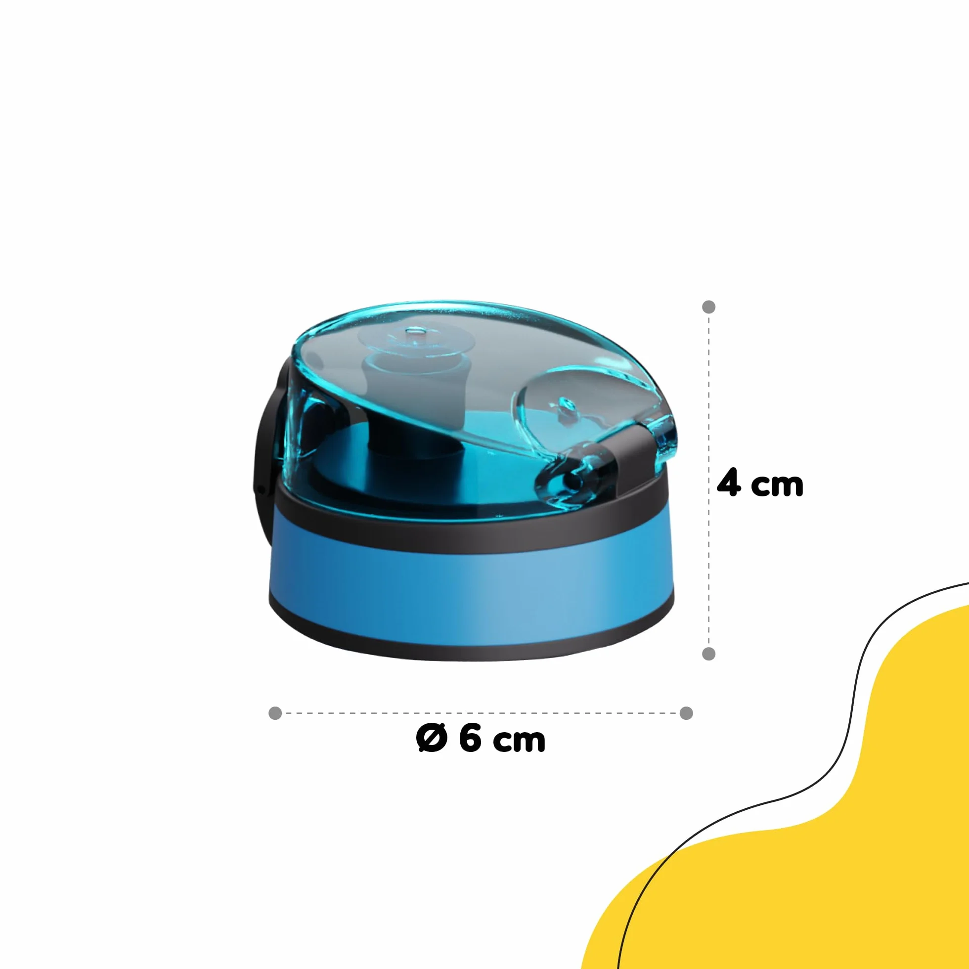 schmatzfatz Tappo per Borraccia – Coperchio di Ricambio Senza BPA con Cannuccia in Silicone, Chiusura a Prova di Perdite per Biberon 500ml, Facile da Pulire, Lavabile in Lavastoviglie, Blue Bees