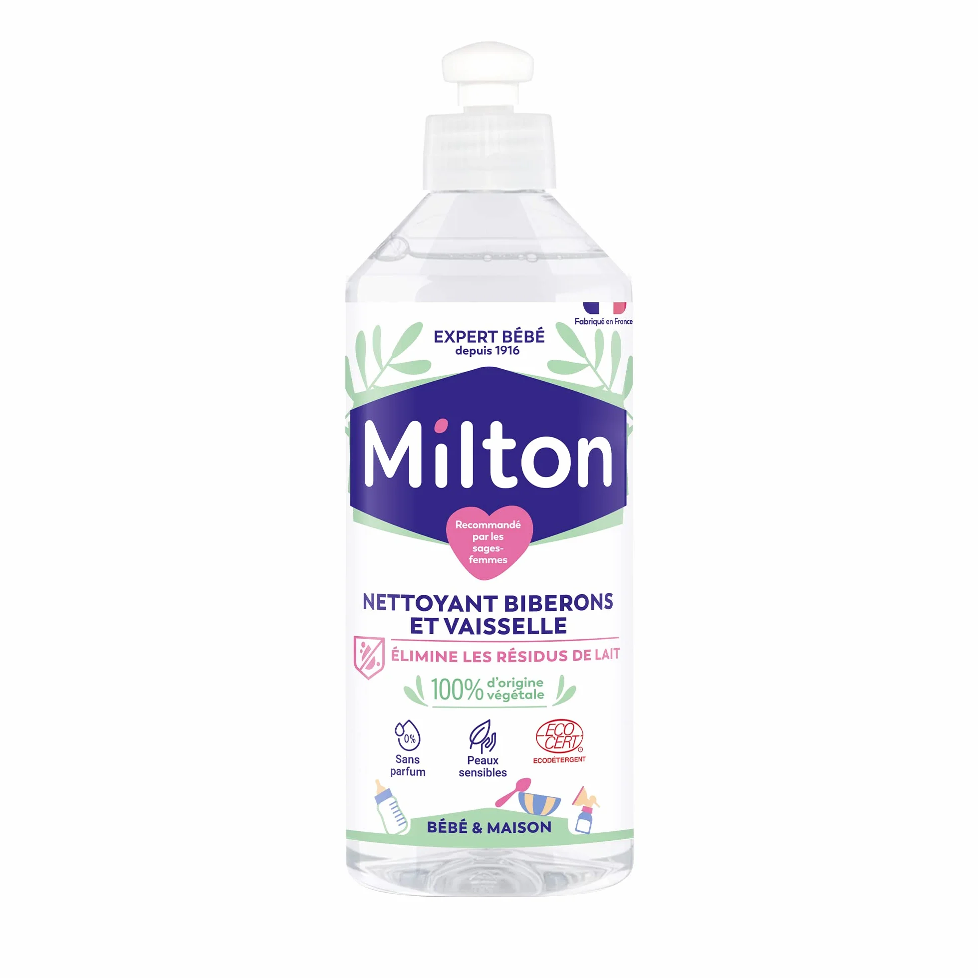 Milton Baby Bottle Cleaner 500ml - Sviluppato appositamente per rimuovere tutti i residui di latte responsabili della crescita di batteri nocivi