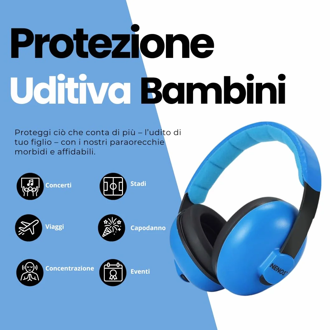 ESTRO Cuffie Neonato Antirumore Insonorizzate - Cuffie Antirumore Bambini Protezione Acustica Bambini Protezione dell’Udito Neonato EM1