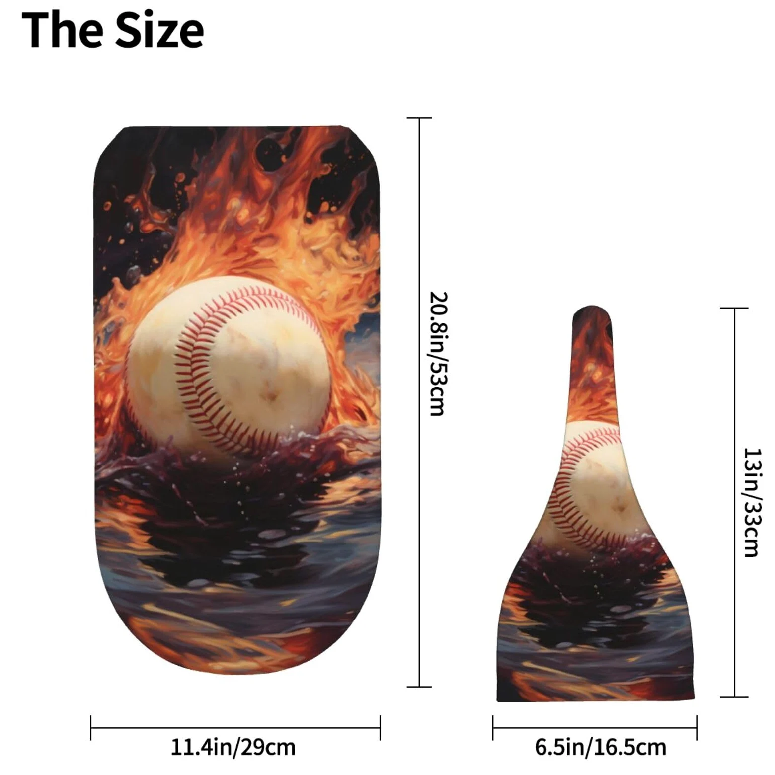 3d Baseball Bianco In Fuoco E Acqua Swaddle Coperta E Cappello Set Per Neonati Avvolgere Accogliente Per Neonati Bambino Comfort 29x53 cm