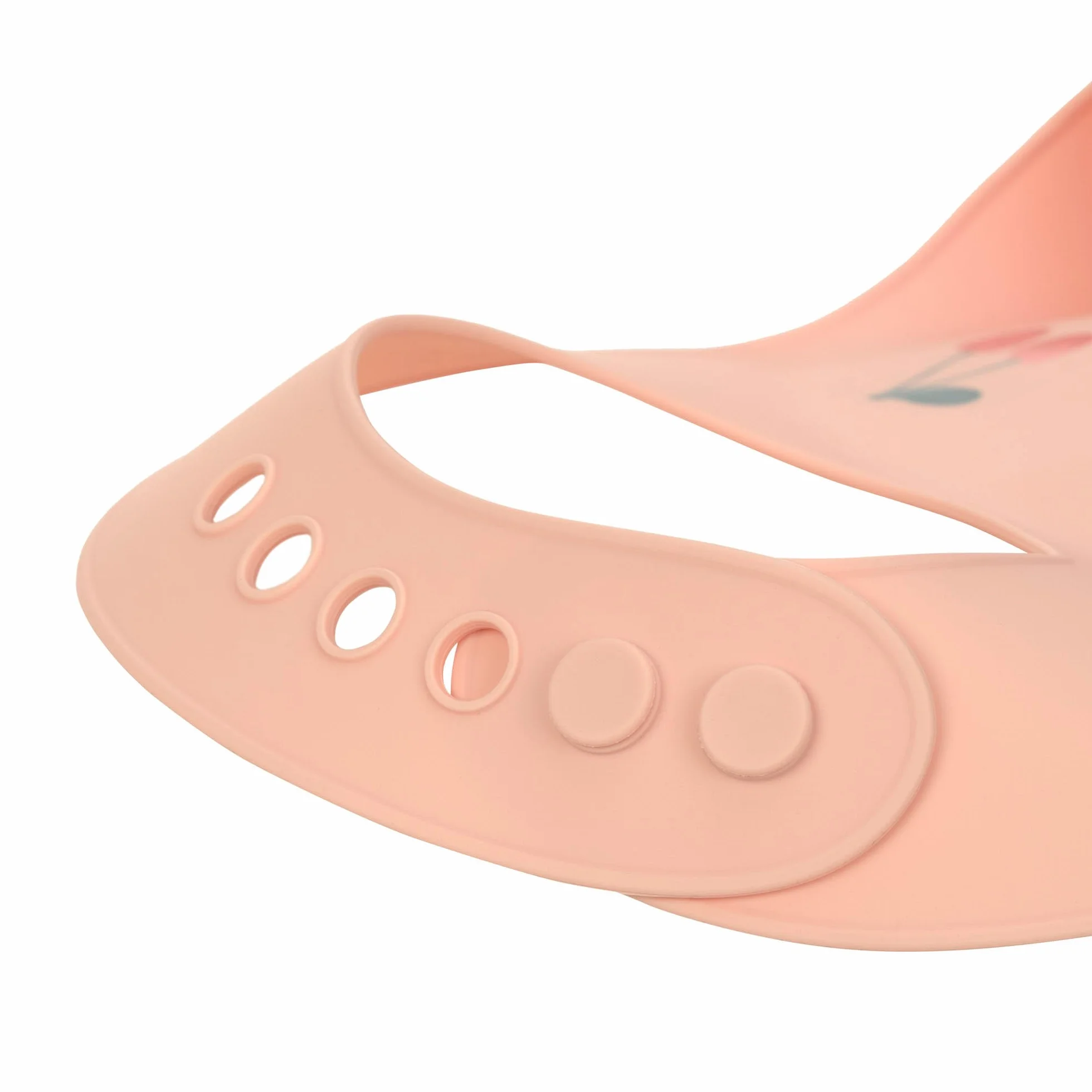 LÄSSIG Bavaglino in silicone per bambini Bavaglino per bambini con vassoio di raccolta lavabile in lavastoviglie/Happy Fruits Cherry
