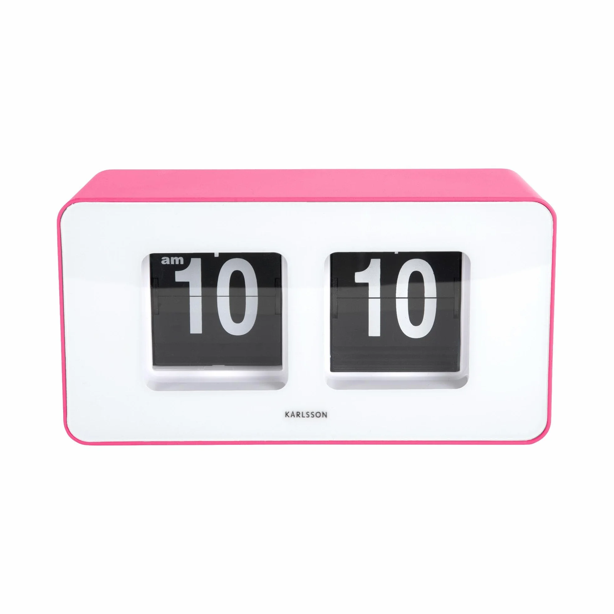 Karlsson Wall/Table Clock Funky Flip Bright Rosa