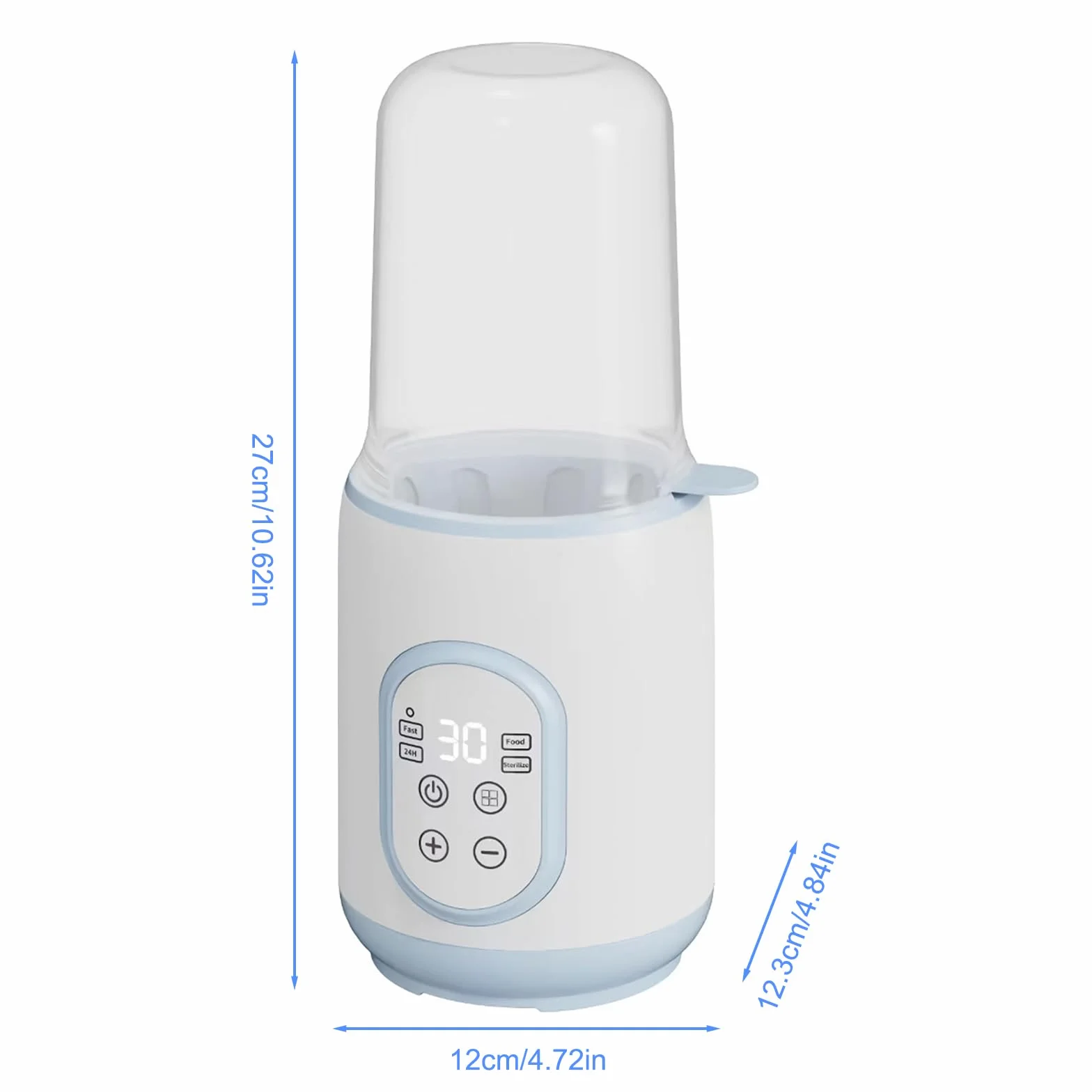 Scaldabiberon, Rapido Scaldalatte Bambini per Latte Materno o Formula, 8 in 1 Sterilizzatore per Biberon, Scongelamento Rapido Intelligente, Mantenimento in Caldo, Sterilizzazione, Facile da Usare