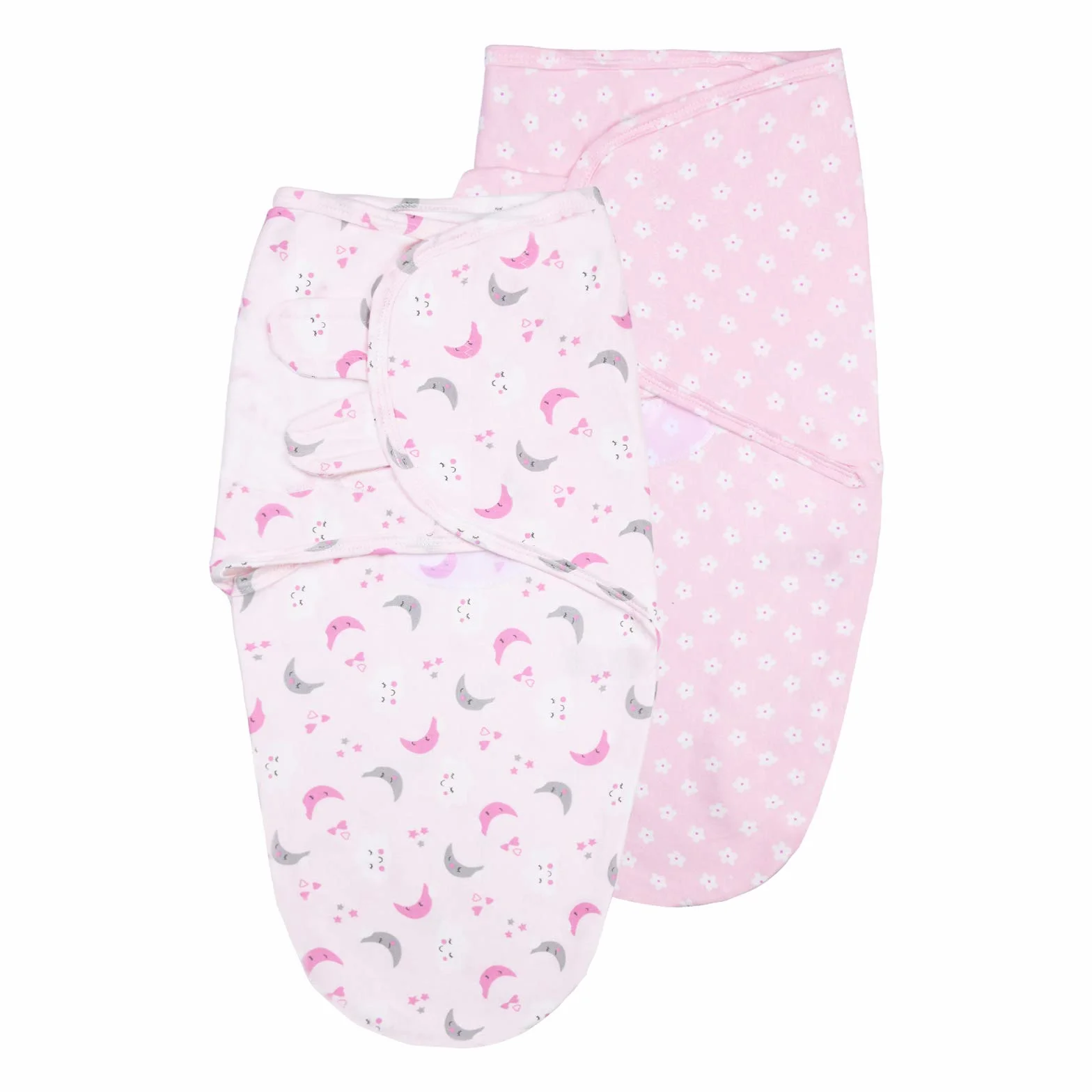 Vicloon Baby Swaddle Coperta, 2Pcs Copertina Avvolgente Regolabile per Neonato, Sacco Nanna Swaddle per Bebè, Copertina Fasciante Sacchi Nanna in Morbido Cotone per Neonati