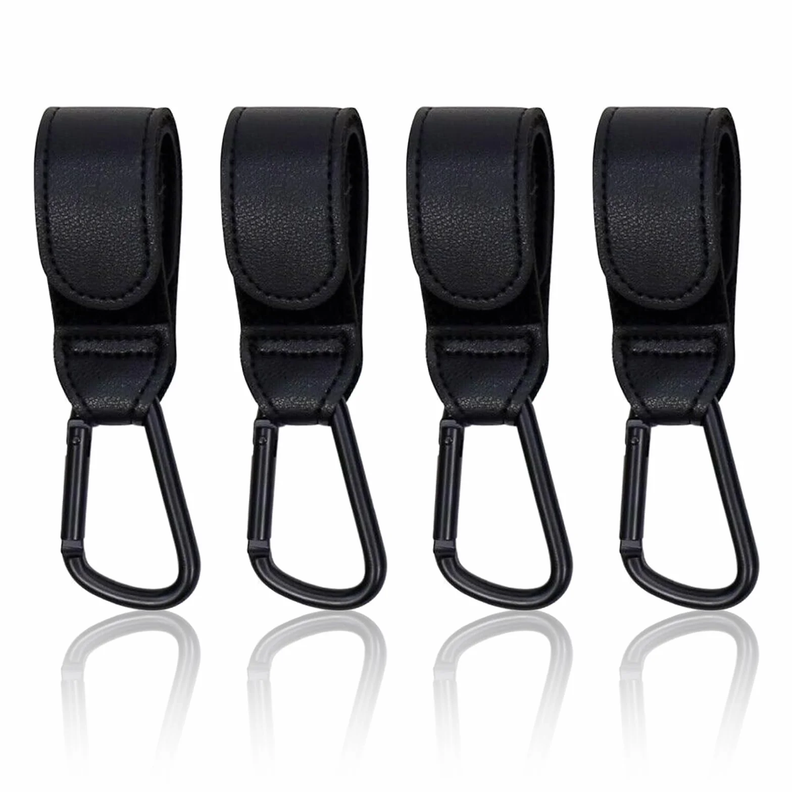 4 Pezzi Ganci per Passeggino, Accessori per Passeggino, Ganci Carrozzina Porta Borse con Moschettone Clip Carrozzina, per Borsa Fasciatoio Borse, Bag Sospese, Borraccia
