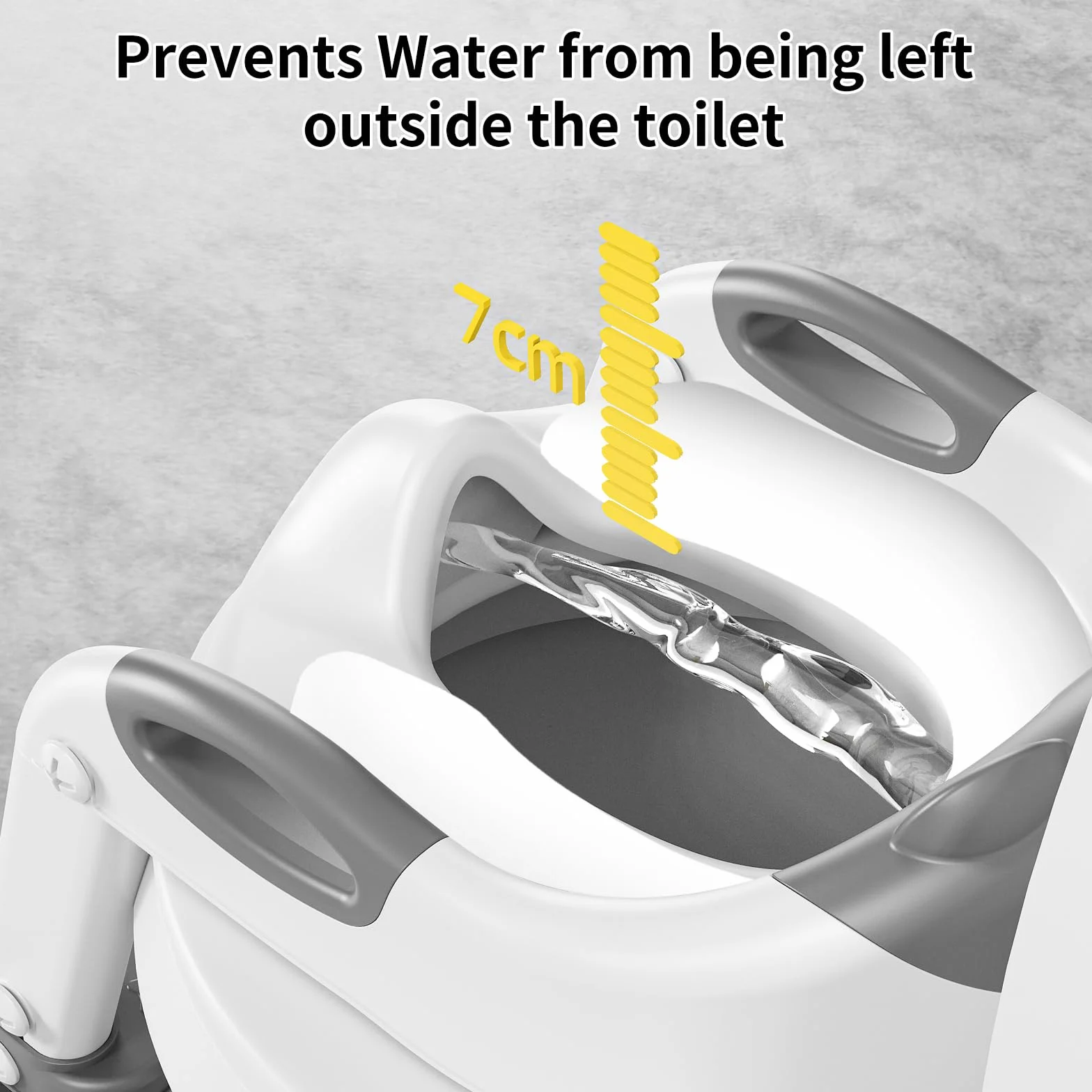 Sedile WC per bambini con scale, accessorio per WC aggiornato, per bambini e bambine, 2 in 1, con scale, regolabile in altezza, comodi sedili per WC sicuri, poggiapiedi per bambini