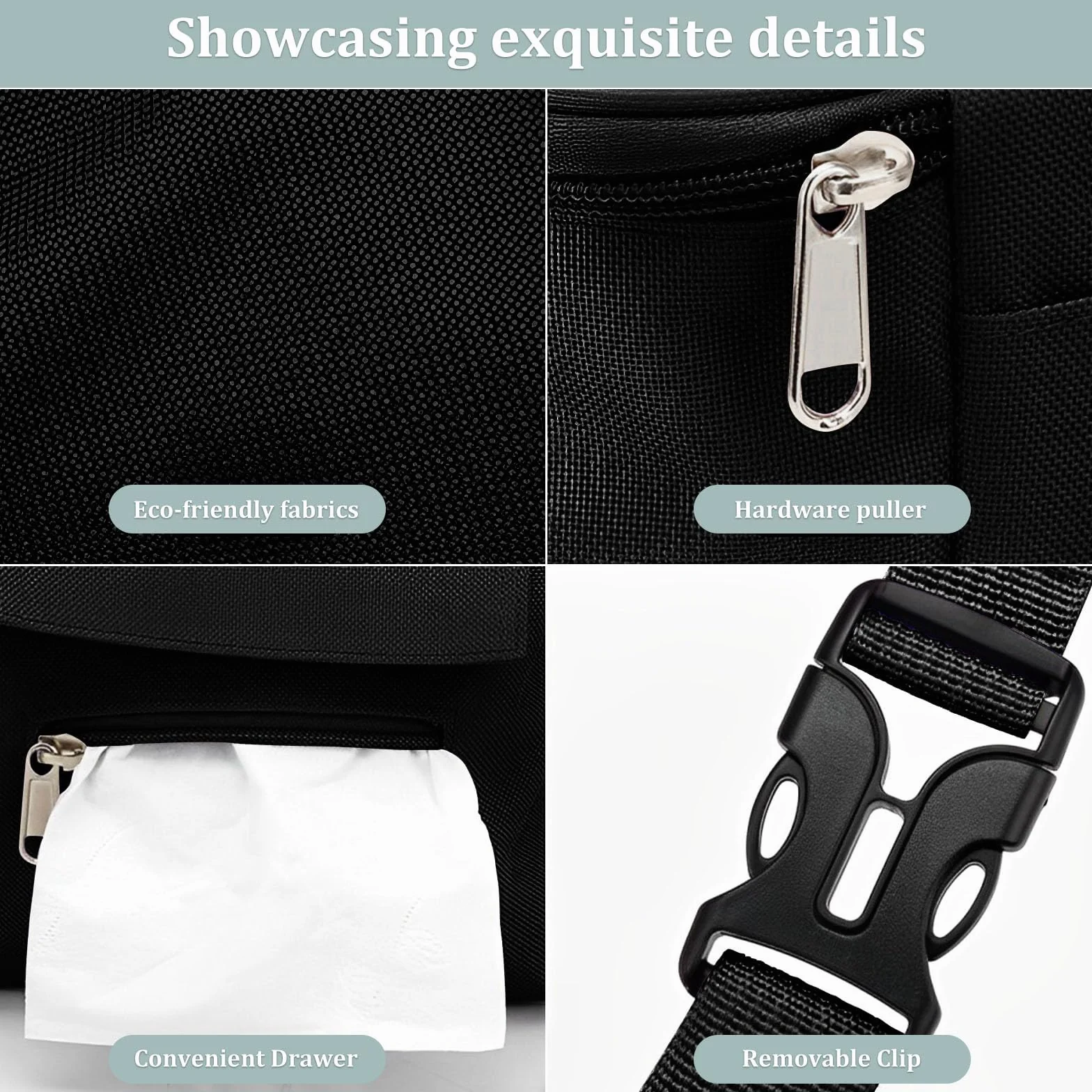 Borsa per Passeggino with cup Holders, Universale Organizer per Carrozzina Neonato, Portaoggetti Impermeabile, Multifunzione Borsa Cambio Neonato per la raccolta di Salviette, Pannoli, Merenda
