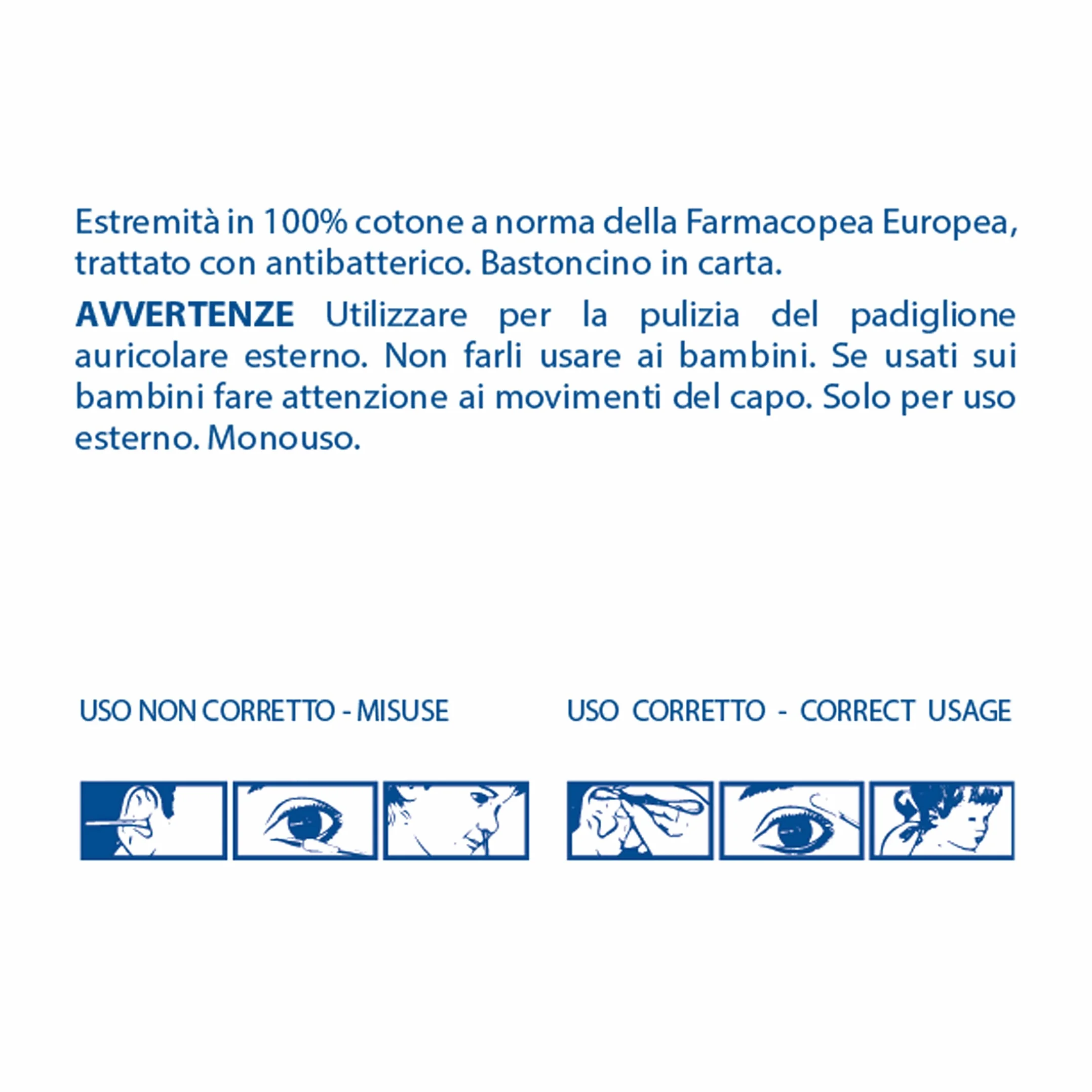 Cotton Plus BASTONCINI COTONATI SICUR BABY 56 pz. - LINEA BABY | BASTONCINI CON PROTEZIONE PER BAMBINI | Igienici e delicati