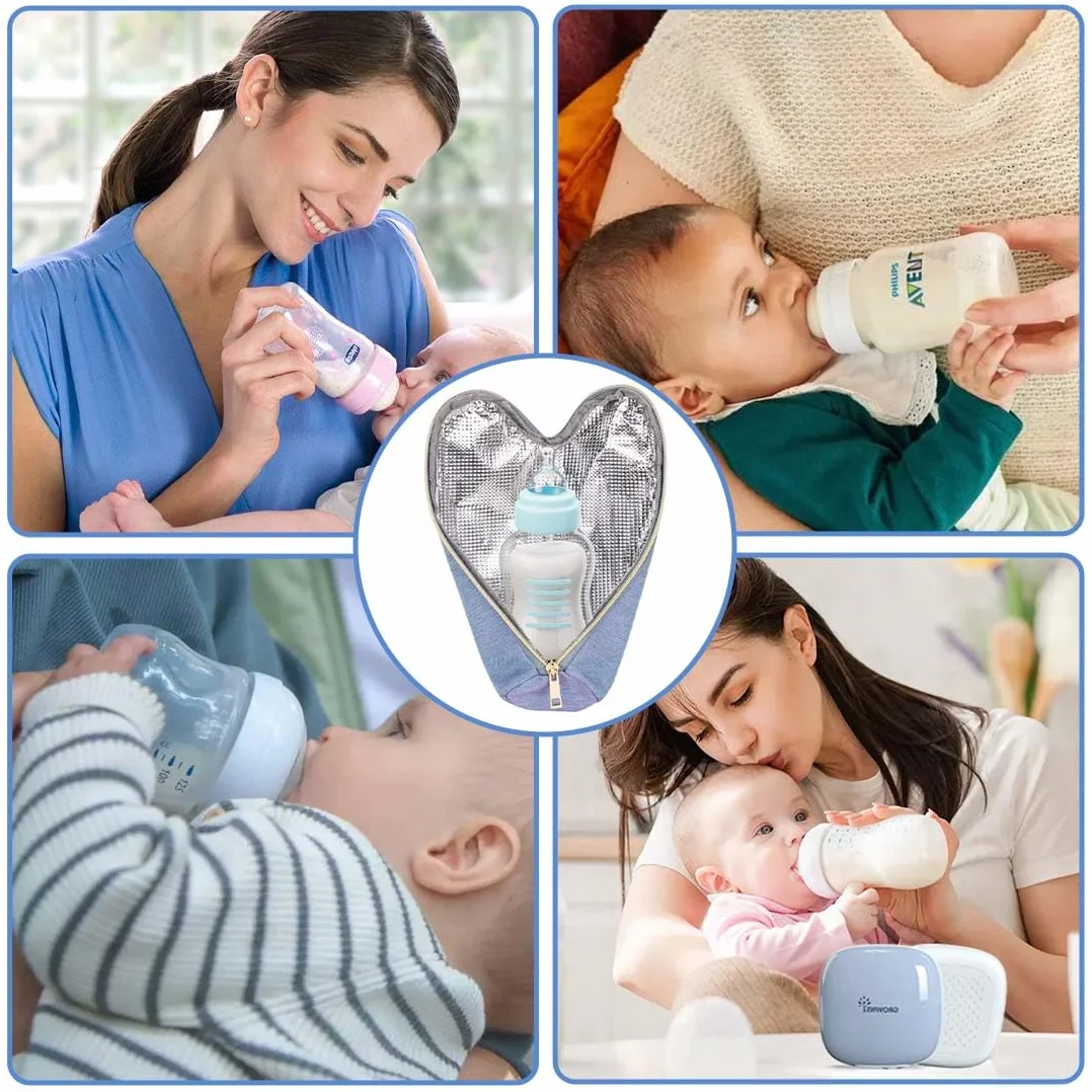 XPEX Borsa Termica Isotermica per Biberon e Neonato - Borsa Termica con Strato Isolante per Allattamento（Viola）