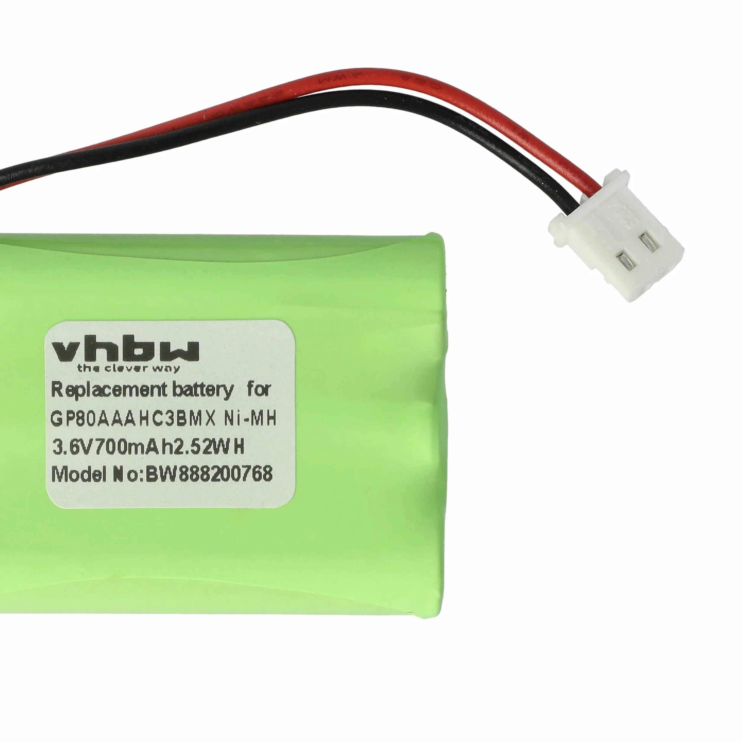 vhbw batteria sostituisce Motorola HRMR03, GP80AAAHC3BMX per babyphone (700mAh, 3,6V, NiMH)