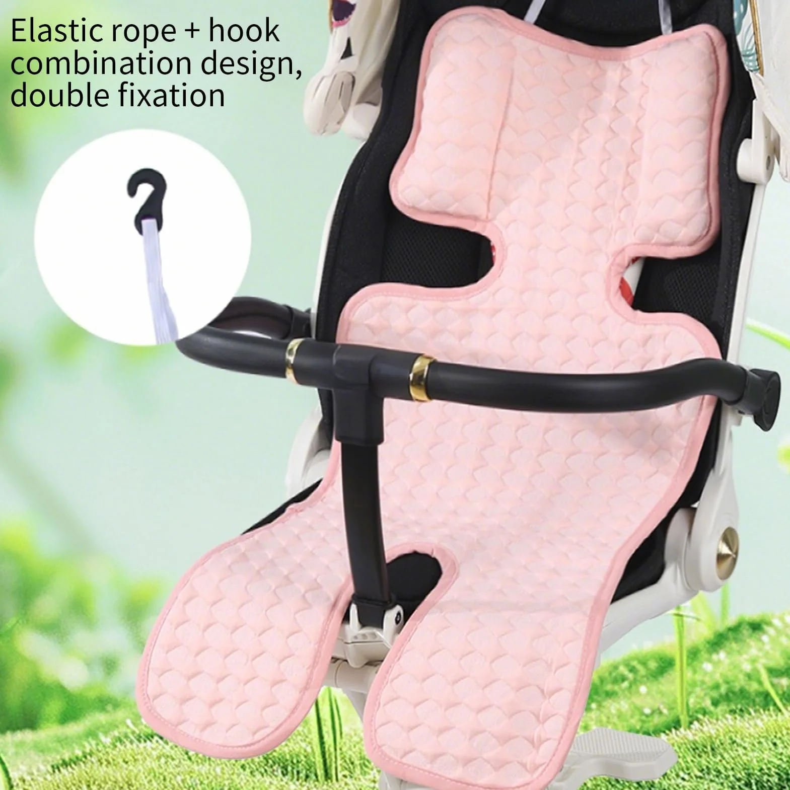 Tappetino di raffreddamento per passeggino, traspirante, per seggiolino auto, morbido e confortevole per passeggino, seggiolino di sicurezza per bambini, seggiolone, cuscino freddo per l'estate e i