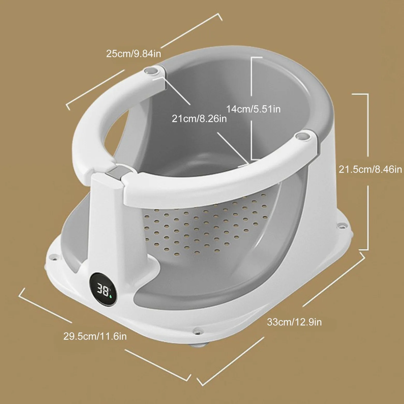 Seggiolino per Bagnetto Sedia da Bagno Antiscivolo con Sensore di | Accessorio Sicurezza per Doccia Bambini Ideale per Casa Viaggi Compleanni e Regali