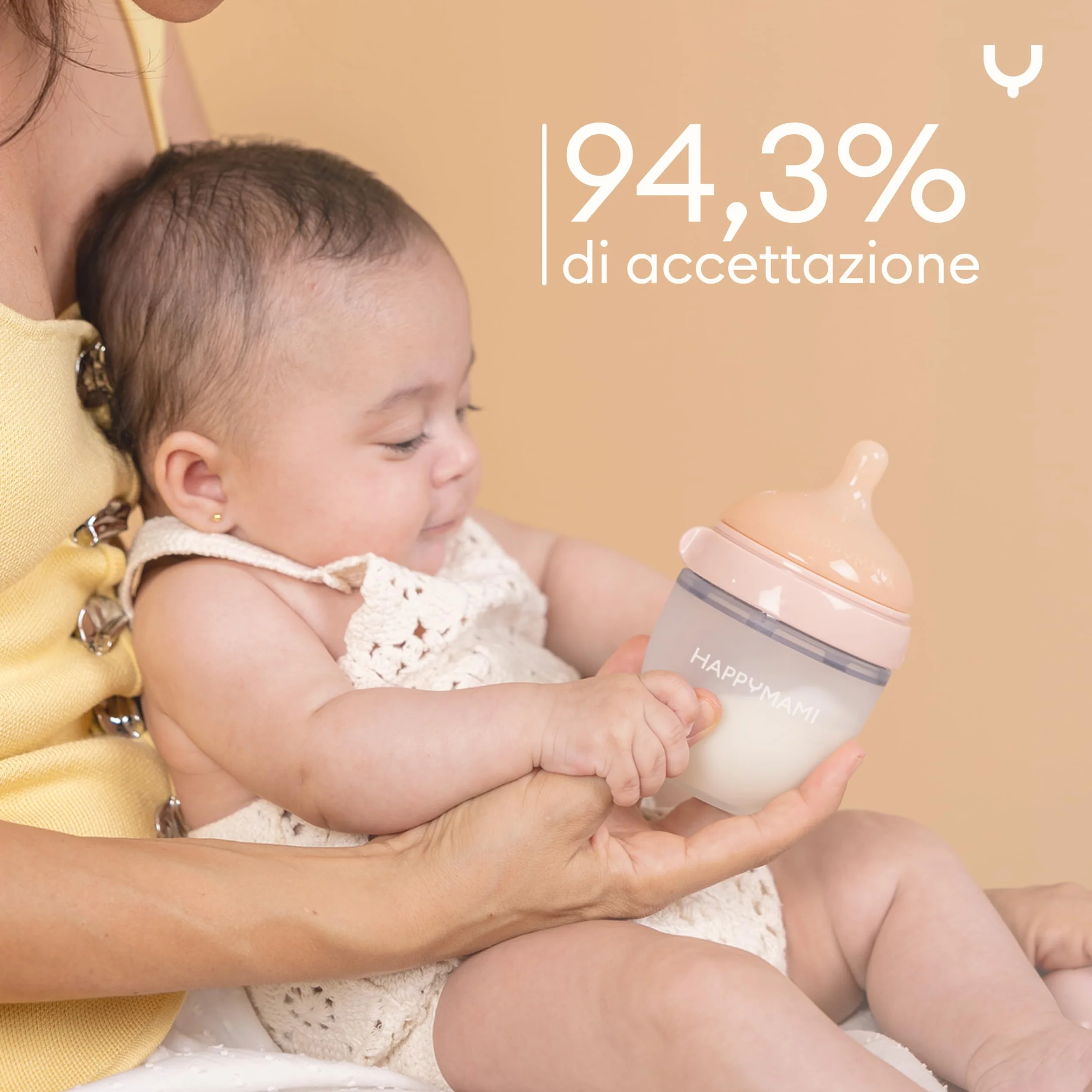 Happymami, Set Biberon Personalizzabile con la Forma del tuo Seno +Dosatore di Latte in Polvere, Kit di Alimentazione per il tuo Bebè, Senza BPA (Set Biberon + Dosatore di Latte in Polvere)